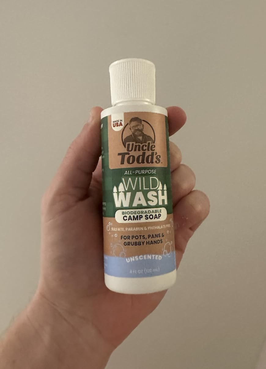 Uncle Todd's Wild Wash Biodegradable Soap, Camping Soap Ideal for Dishes, Body, Hands, and Clothes - 4oz, Sage Scent customer photo 1