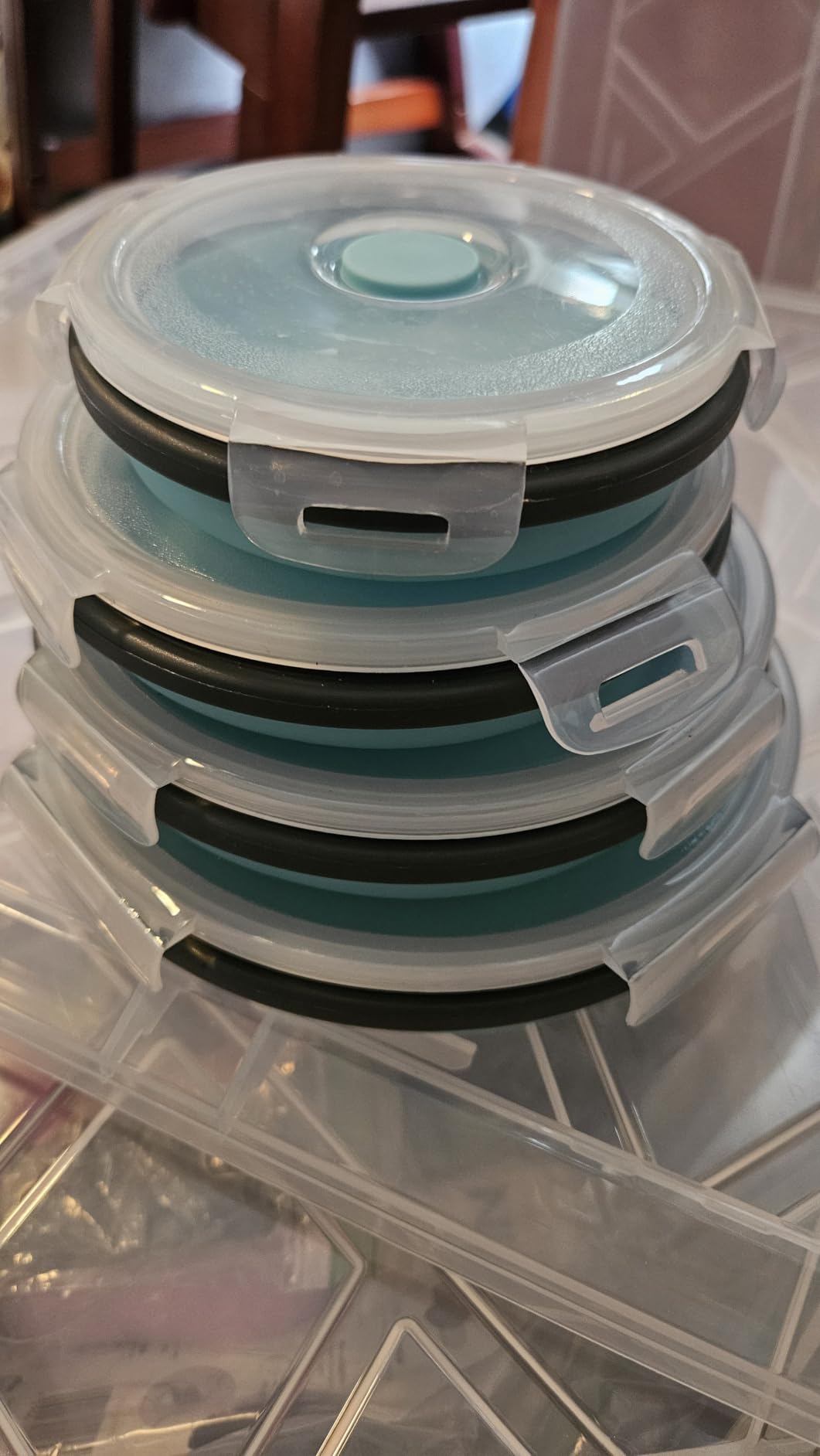 8 Collapsible Food Storage Containers, Silicone Collapsible Food Storage Containers, Collapsible Food Storage Silicone, Rv Collapsible Bowls, Collapsible Storage Containers for Food Camping customer photo 1