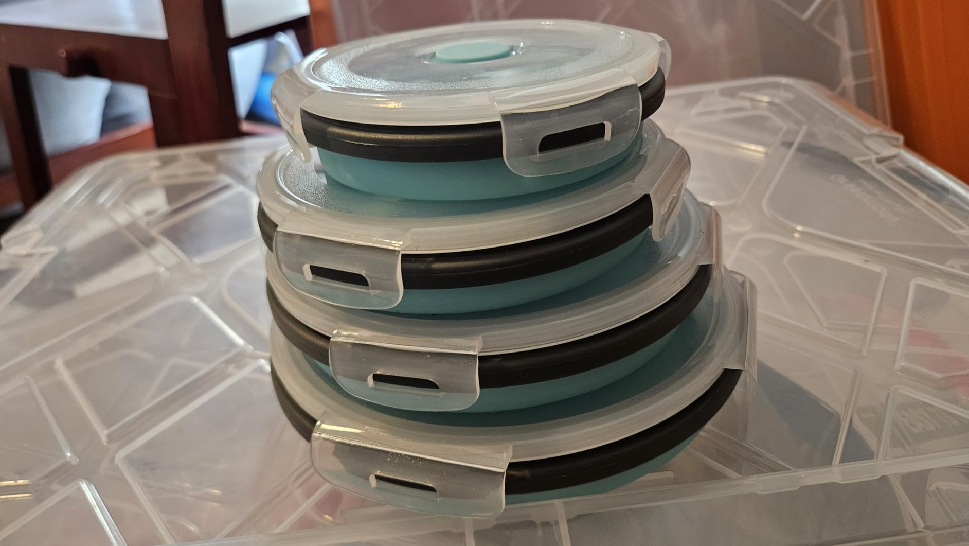 8 Collapsible Food Storage Containers, Silicone Collapsible Food Storage Containers, Collapsible Food Storage Silicone, Rv Collapsible Bowls, Collapsible Storage Containers for Food Camping customer photo 2