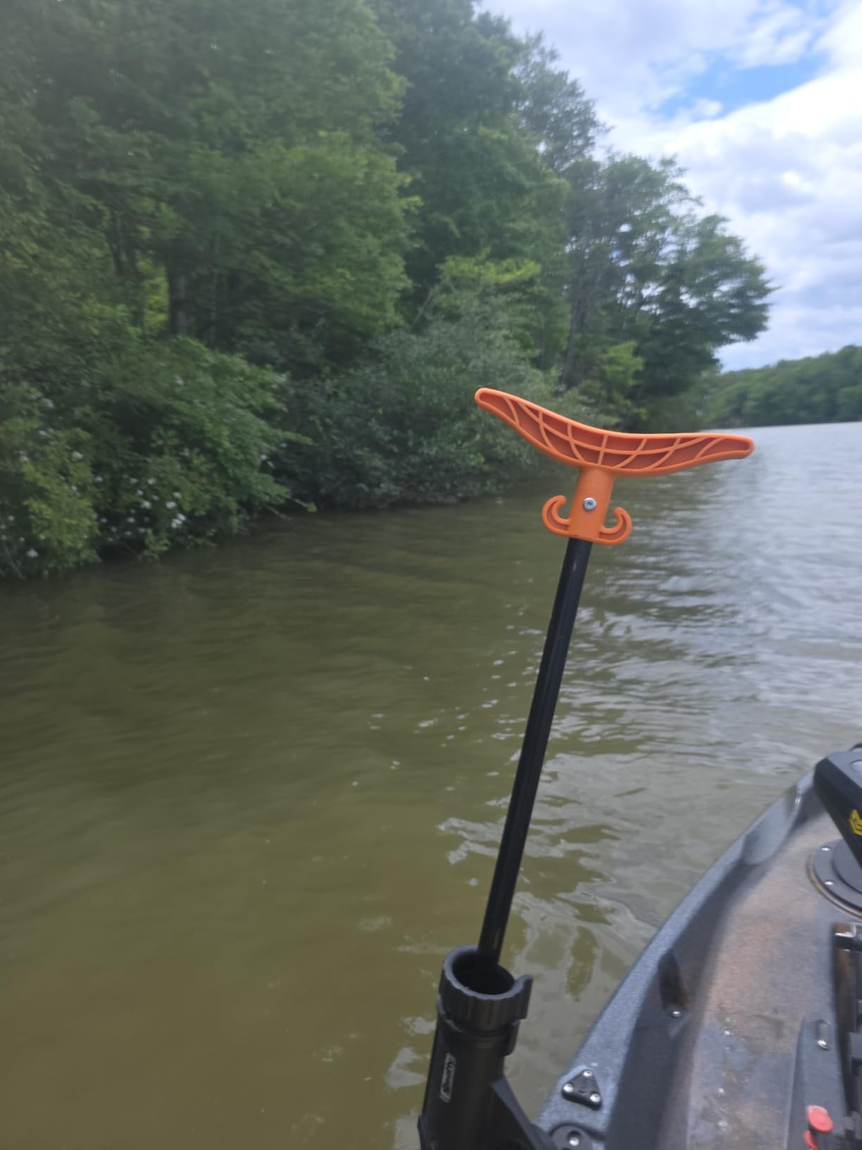 8.63'/12.3' Shallow Water Anchor Pole with T-Handle, Solid Fiberglass Reinforced Polyamide66, Mud Anchor Pole for Boat, Fishing Kayak (Gloves Included) customer photo 1