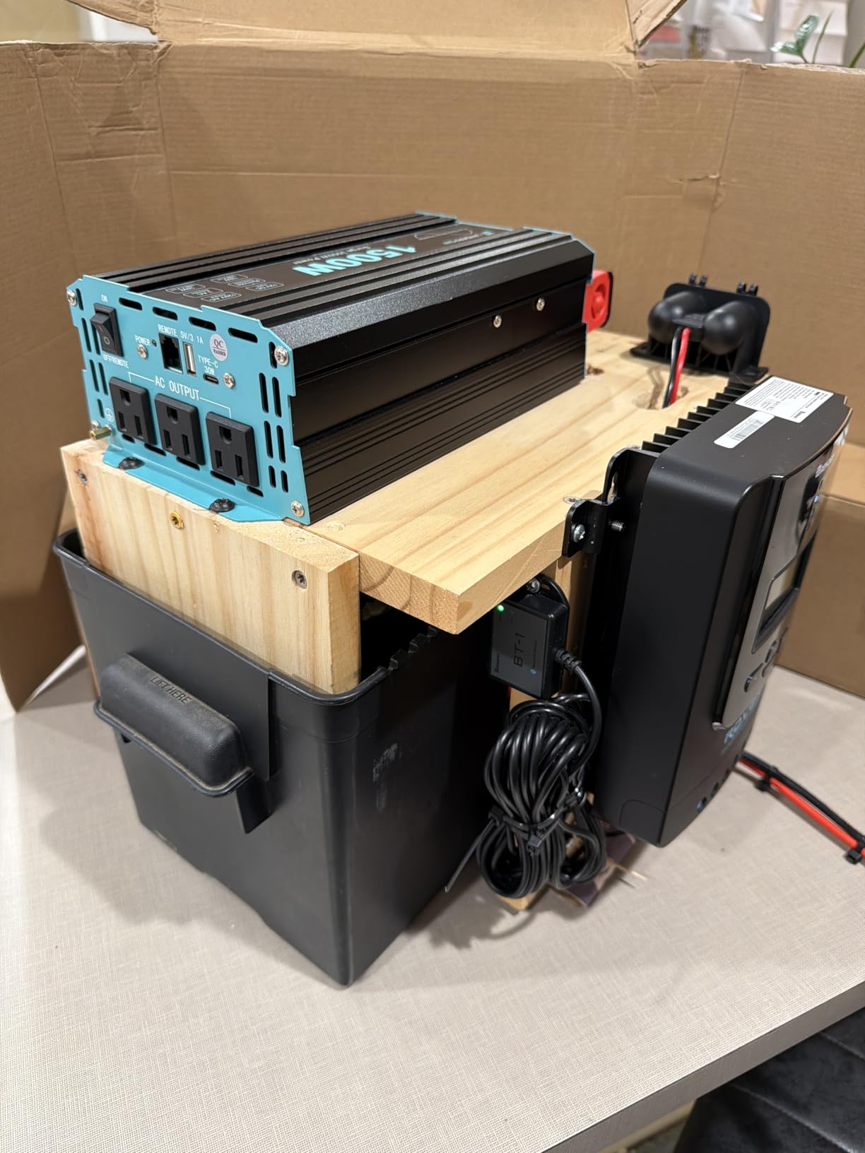 1500 Watt Pure Sine Wave Inverter, 12V DC to 120V AC Inverters for Car, RV, Truck, Home, Camping, Solar Power Inverter with 3 AC Outlet, 30W USB-C, 5V 3.1A USB, Remote Control, Surge 3000W customer photo 2