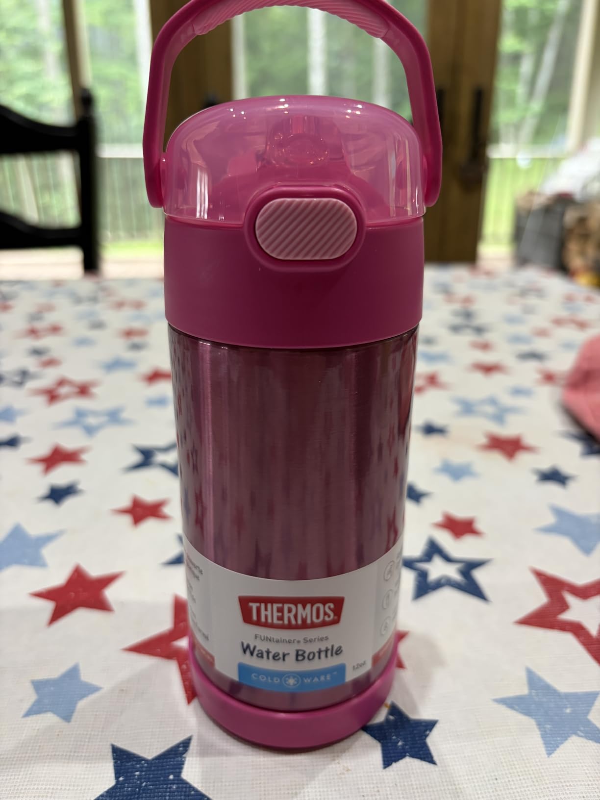 THERMOS FUNTAINER Water Bottle with Straw, 12oz, Strawberry Smiles customer photo 1