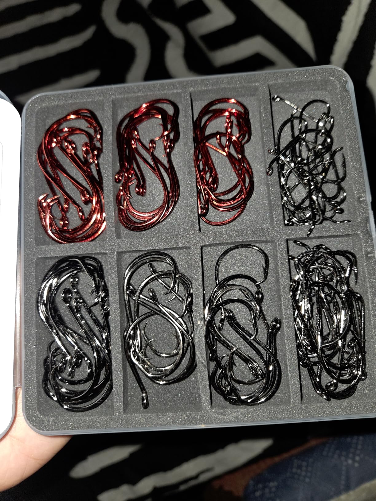 Catfish Hook Set Offset Octopus Circle & Baitholder Hooks 100-Pack Assorted Sizes 8/0 to 2/0 - Fishing Accessories customer photo 2