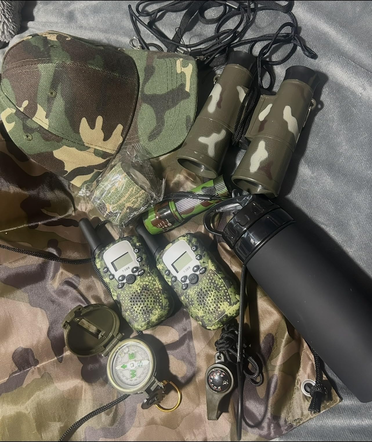 Kids Explorer Kit - 10-in-1 Nature Explore Set with Walkie Talkies, Binoculars, Compass, LED Flashlight - Outdoor Adventure Kit for Boys and Girls - Complete Camping Gear Bundle customer photo 2