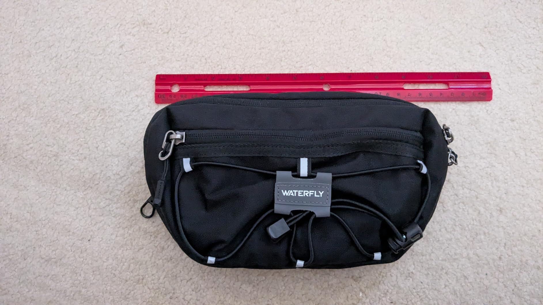 WATERFLY Small Fanny Pack RFID Blocking Travel Hiking Crossbody Waist Bag | Anti-theft design, Water resistant, Lockable zipper, Hidden rear pocket, Lightweight hip belt bag, EDC Running, Cycling, Gym customer photo 1