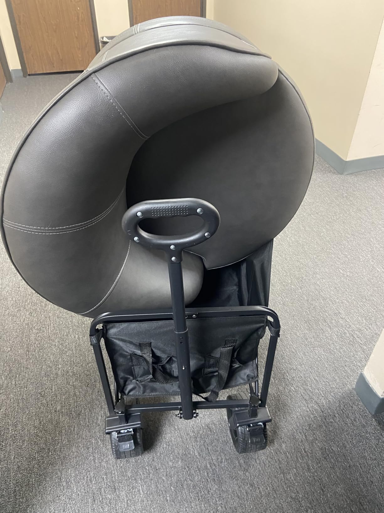 300L Wagons Carts Foldable Collapsible with Big All-Terrain Beach Wheels | 480lbs Large Heavy Duty Utility Wagon Cart and Folding Frame. Perfect for Groceries, Garden, Shopping & Sports. Black color. customer photo 2