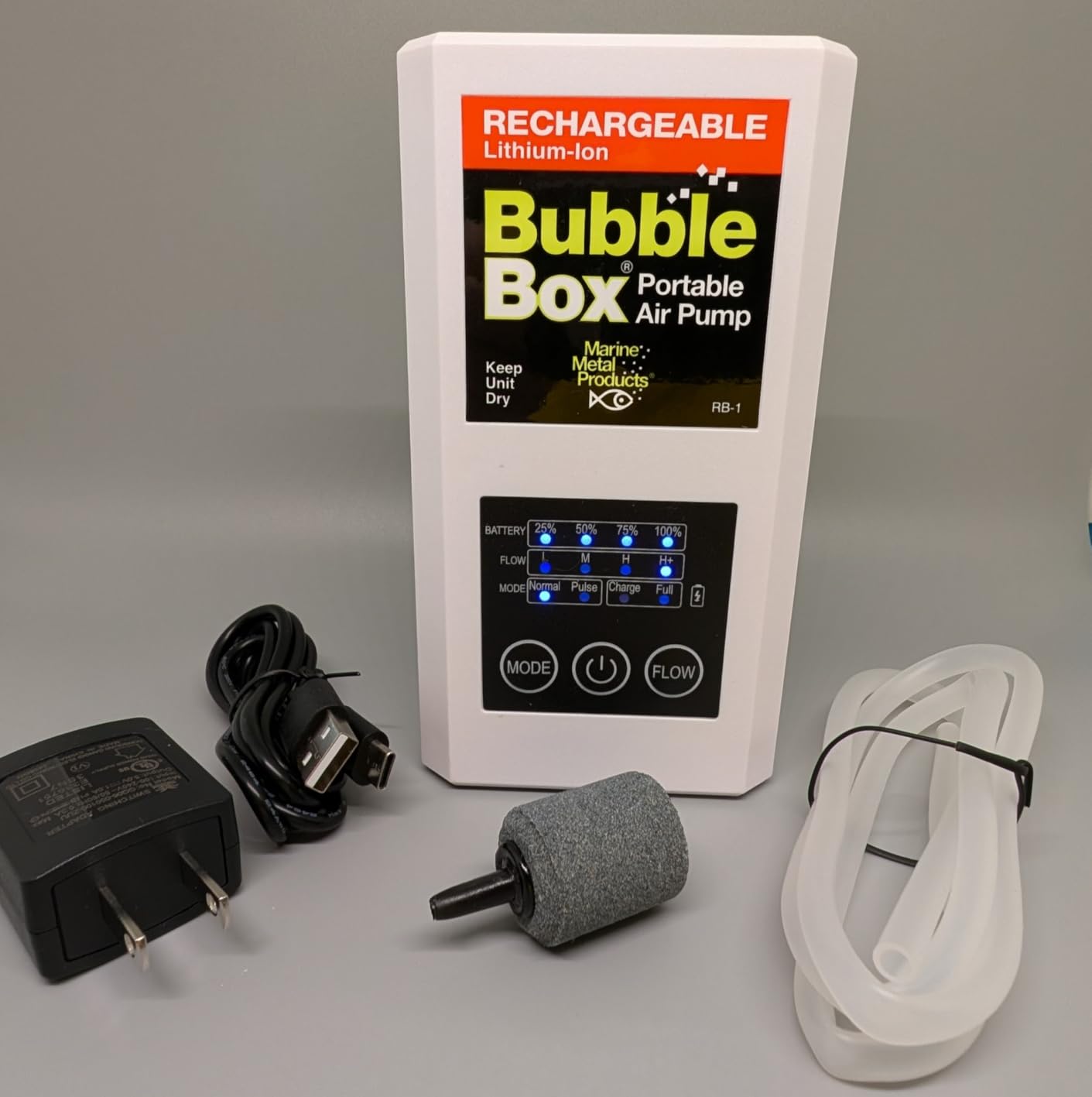 Marine Metal RB-1 Rechargeable Bubble Box Live Bait Aerator, Water Resistant Air Pump, Portable customer photo 2