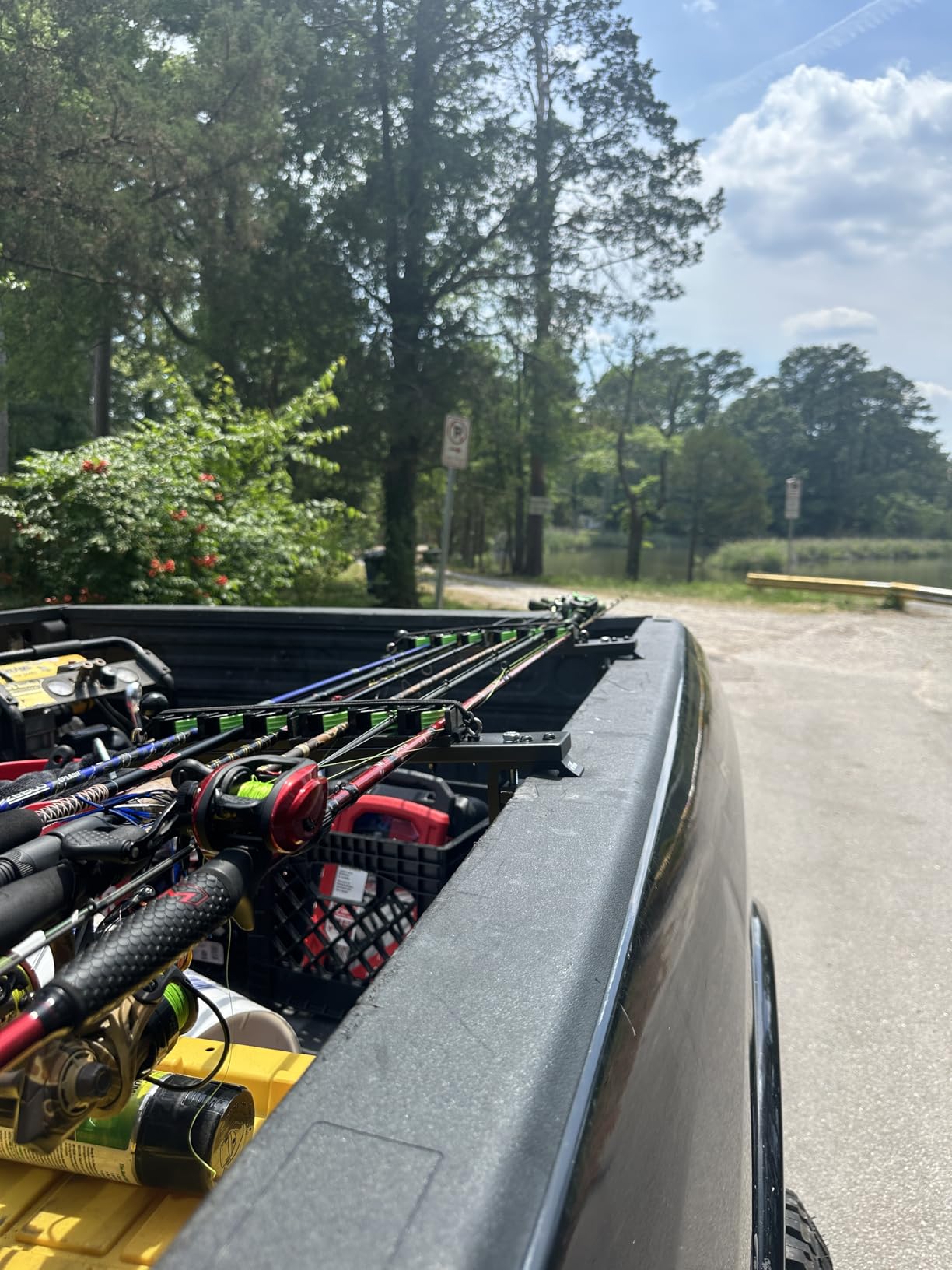 JOYTUTUS Truck Bed Fishing Rod Holder | 6-Rod Capacity | Secure Clamp-On Design | Fits Truck Bed & Boats | Horizontally or Vertically Place customer photo 1