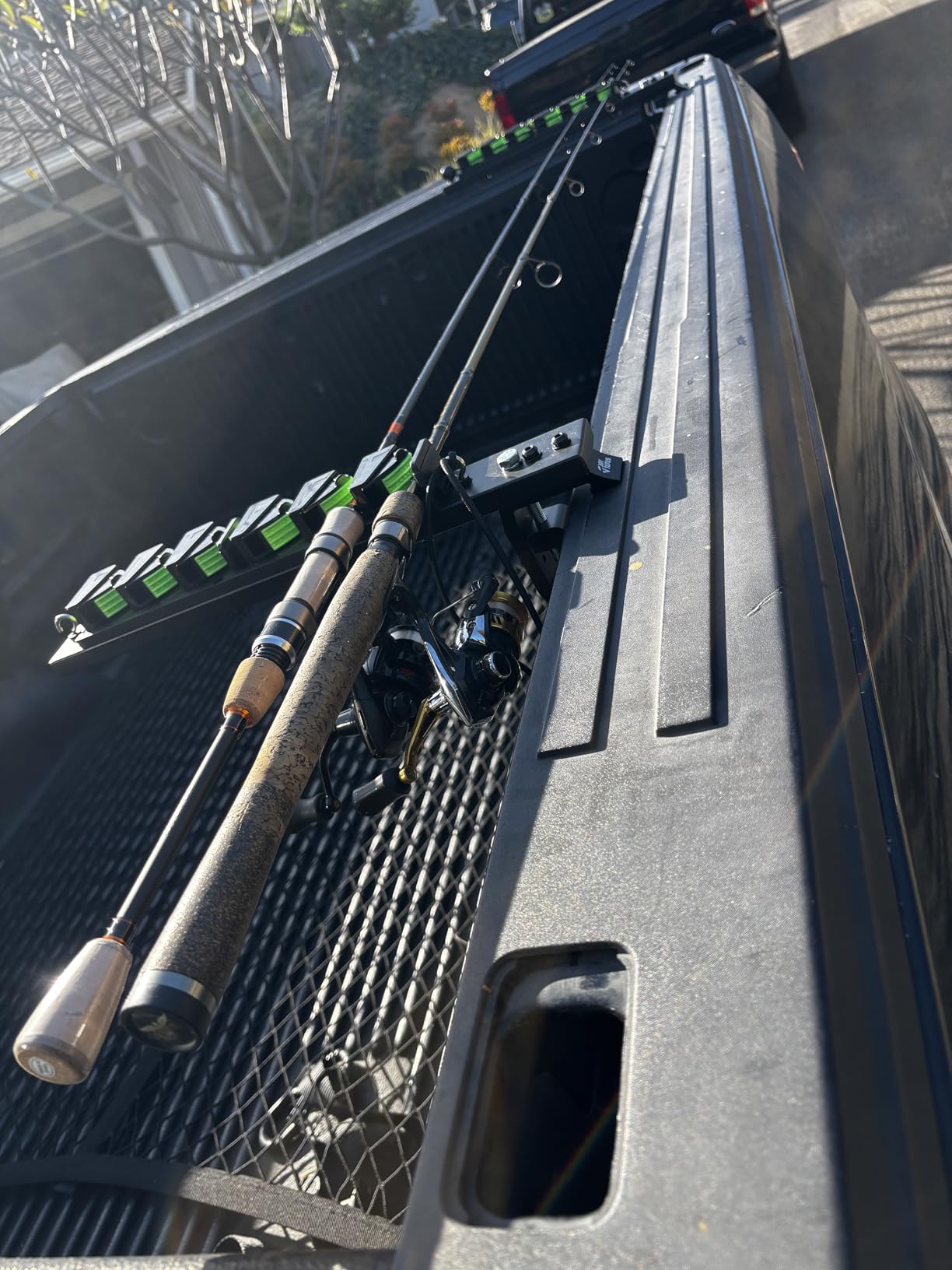JOYTUTUS Truck Bed Fishing Rod Holder | 6-Rod Capacity | Secure Clamp-On Design | Fits Truck Bed & Boats | Horizontally or Vertically Place customer photo 2