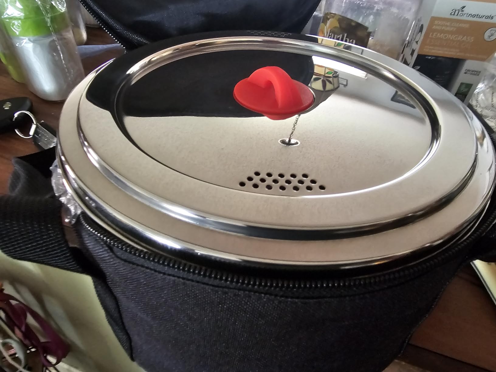 Foldable 18/8 Stainless Steel Camping Cookware 11pcs for 4-8 People | 304 Steel,large capacity,portable,nesting,outdoor,kettle,utensil,all in one,RV travel,group,family size,stackable,save space customer photo 1