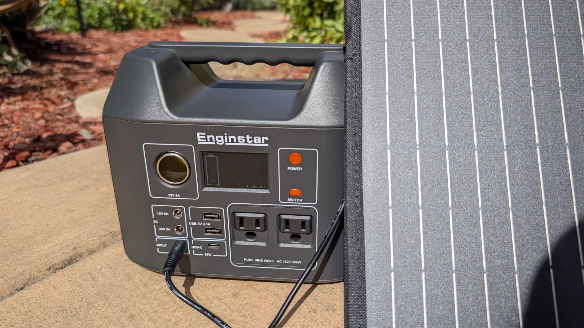 EnginStar Portable Power Station 300W 296Wh Battery Bank with 110V Pure Sine Wave AC Outlet For Outdoors Camping Hunting and Emergency, 80000mAh Backup Battery Power Supply For CPAP customer photo 2