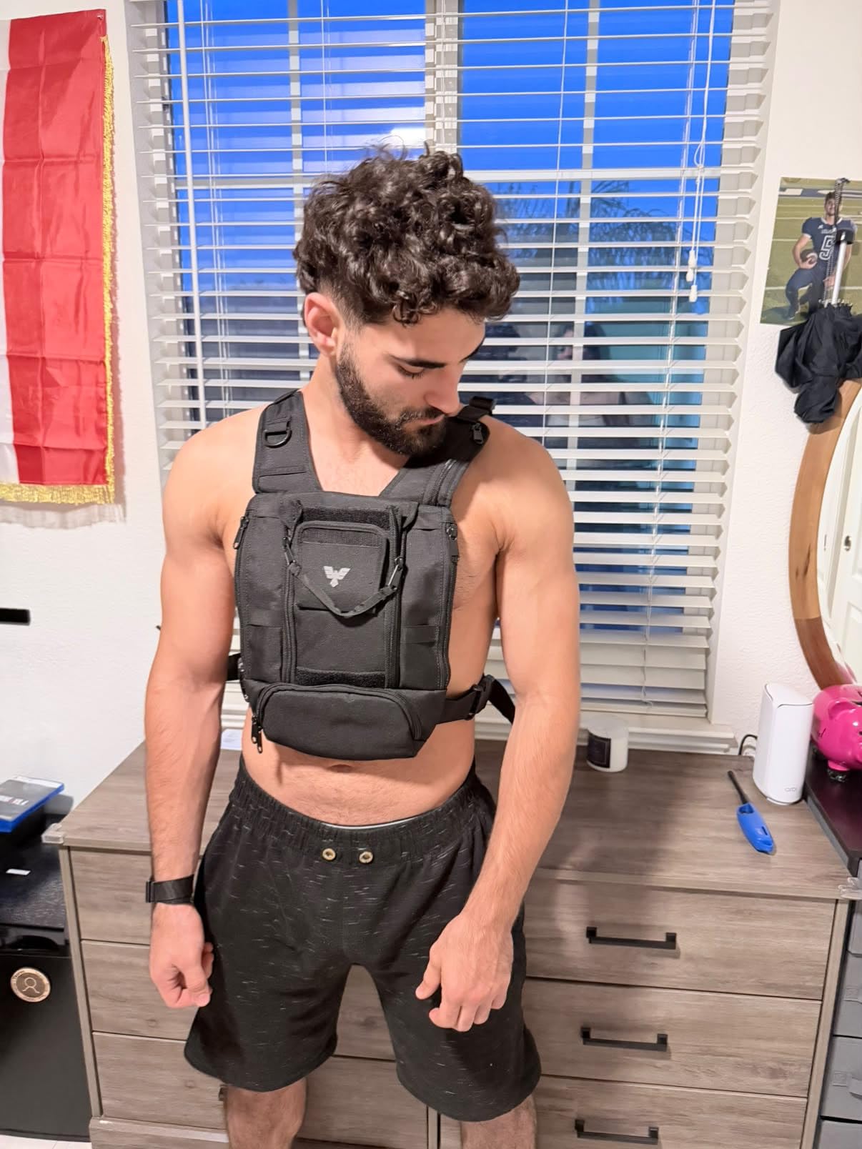 Elite Sports Running Vest w/Phone Holder, Gun Holster for Men/Women, Reflective Lightweight Chest Pack w/Touch Friendly Phone Sleeve, Camera Pocket - Chest Rig for Hiking, Trail, Marathon, Camping customer photo 1
