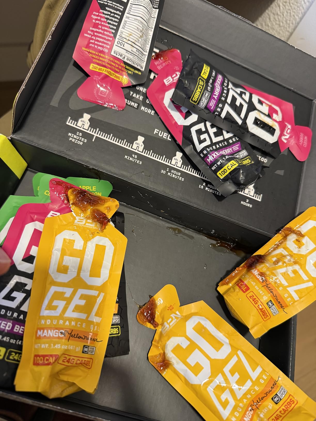 BARE PERFORMANCE NUTRITION, BPN Go Gel Endurance, 24g of Carbohydrates & 100 Calories per Pack, Vegan + Gluten Free Running Gel, 15 Single-Serving Variety Pack customer photo 1