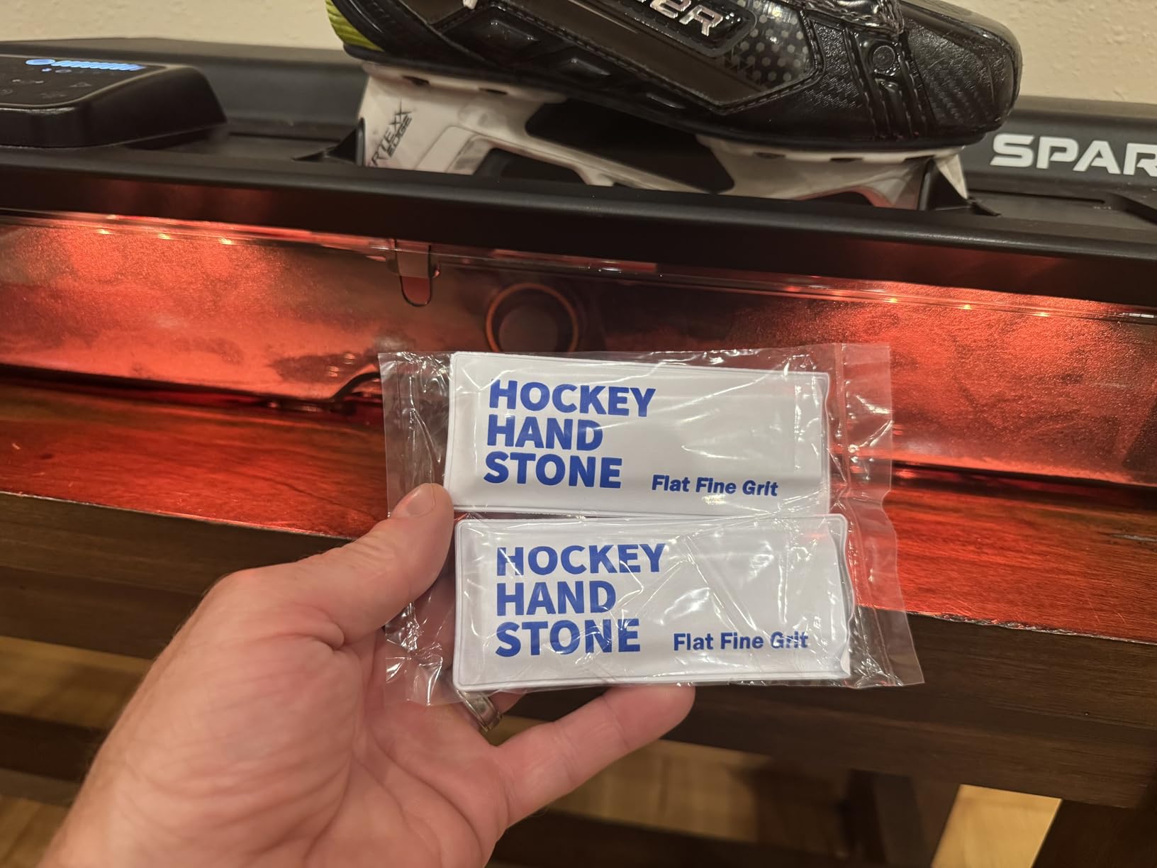 2Pcs/4Pcs Skate Sharpening Stones, Hockey Skate Hand Stone with PU Cover customer photo 2