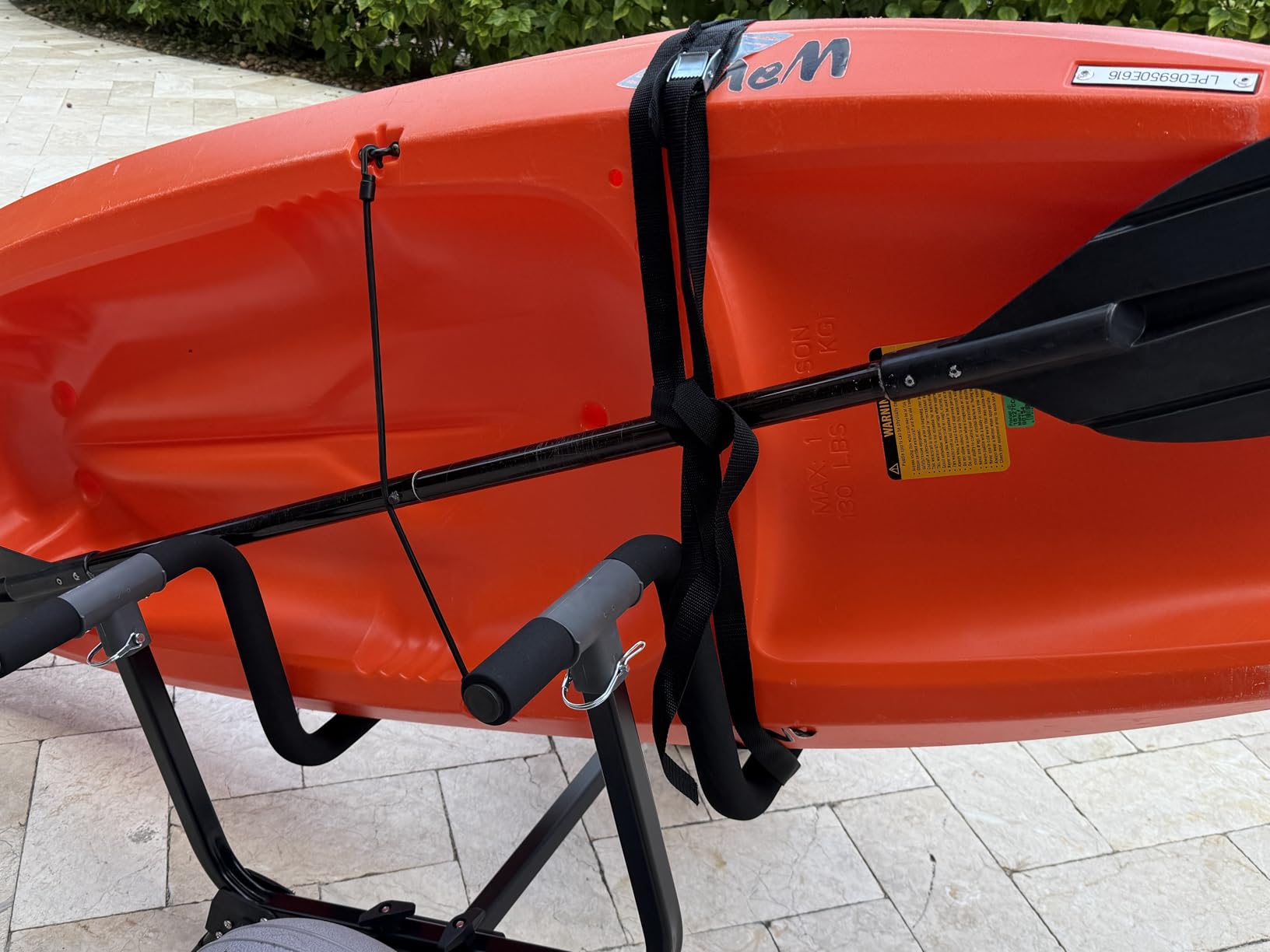 Kayak Cart Dolly, Width-Adjustable for Carrying Kayaks Canoes on Sand All-Terrain customer photo 1