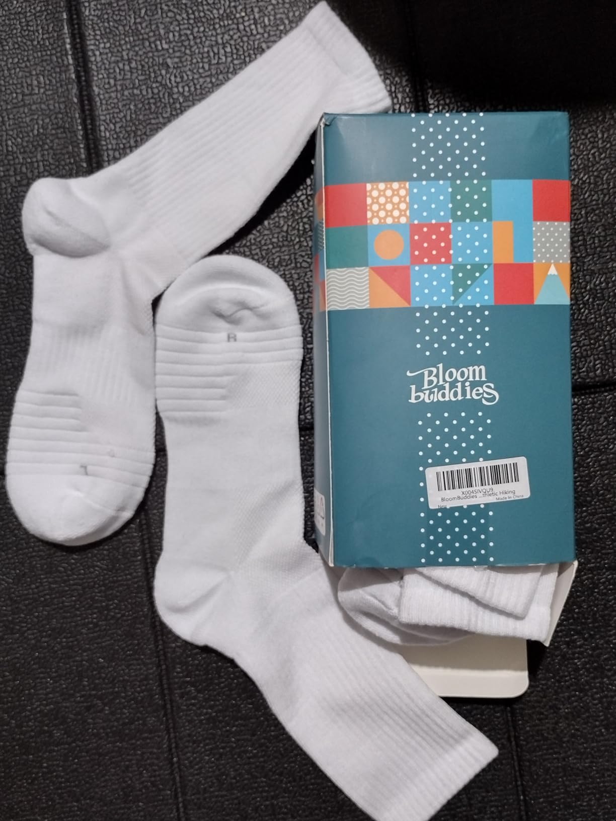 Bamboo Viscose 6 Pair Men Women Crew Compression Sock Running Cushion Moisture Wick Anti Blister Athletic Hiking customer photo 2