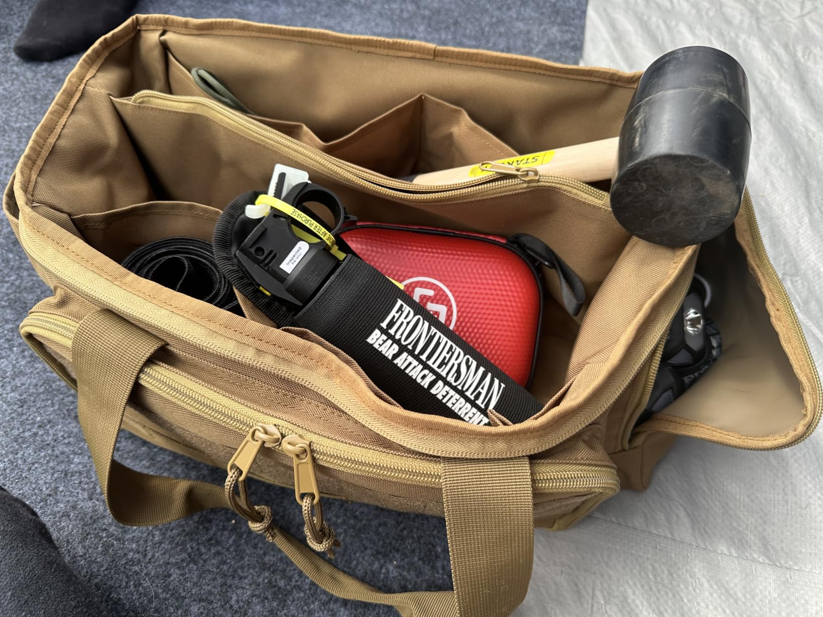 Sabre Frontiersman MAX Bear Spray & Mountain Lion Deterrent, Holster, Bell Kit - 40-Foot Range, Max Strength 2% Major Capsaicinoids, EPA-Registered, Self Defense for Hiking, Camping & Hunting, 7.9 oz customer photo 1
