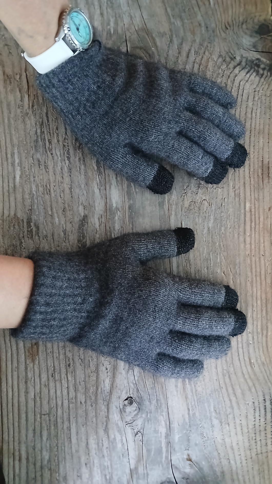 100% Merino Wool Gloves for Women Men - Winter Touchscreen Thermal Warm Gloves for Driving Running Texting Gift customer photo 2