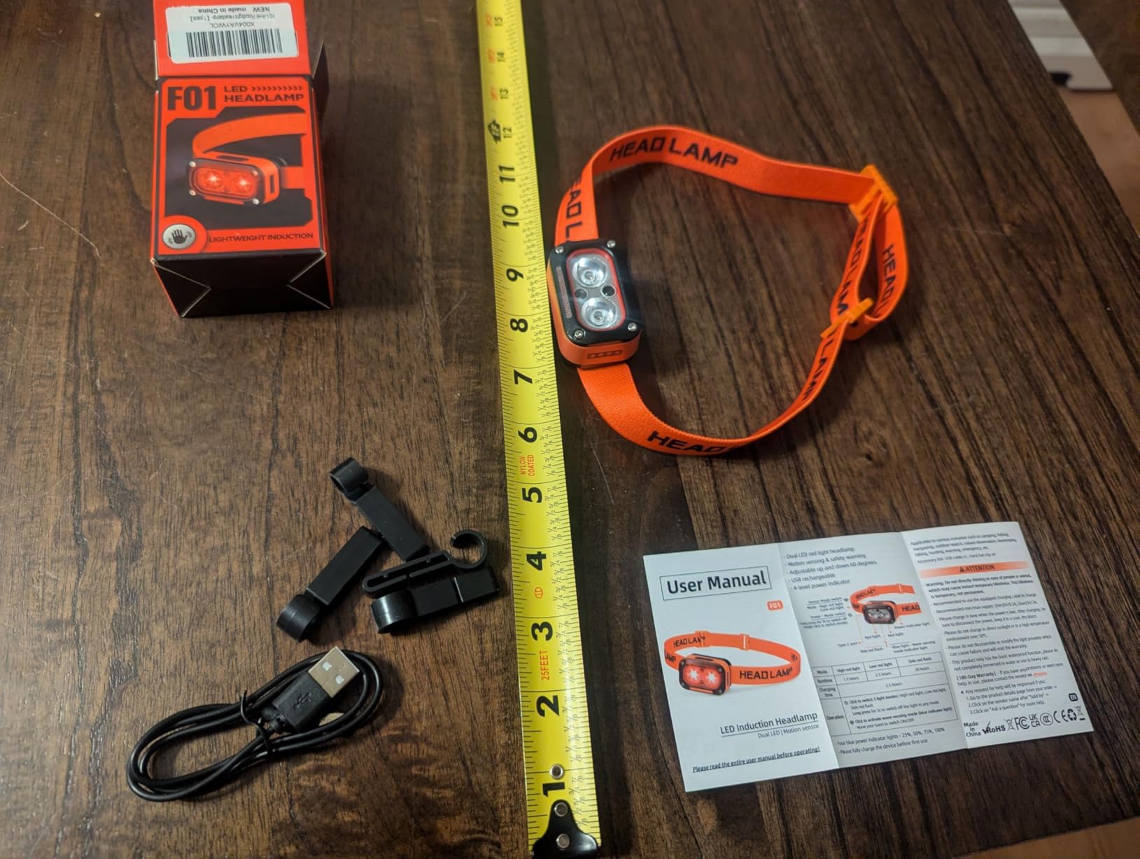 DARKBEAM Red LED Headlamp Dual Light High Lumens USB Rechargeable Redlight Headlight for Hardhat with Motion Sensor, Up/Down Adjustable, Waterproof Head Lamps for Camping, Fishing, Hunting customer photo 1