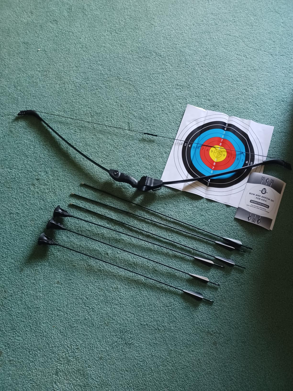 BOWRILLA Bow and Arrow for Kids Ages 6+ | Beginner Archery Set with Aim Guide, 6 Carbon Hybrid Arrows & 3 Targets | 3-Piece Take-Down Recurve Youth Bow for Left & Right Handers customer photo 1
