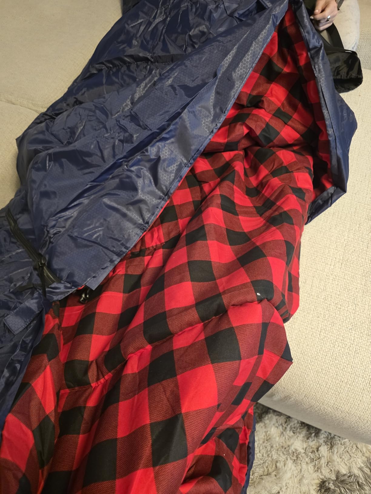 Swtmerry Double Sleeping Bag for Adults with 2 Pillows, Big&Tall XL Queen Size Sleeping Bag for 2 Person, Waterproof 2 Person Sleeping Bags for 3 Seasons, Cold Weather & Warm, Camping, Hiking & Backpacking customer photo 2