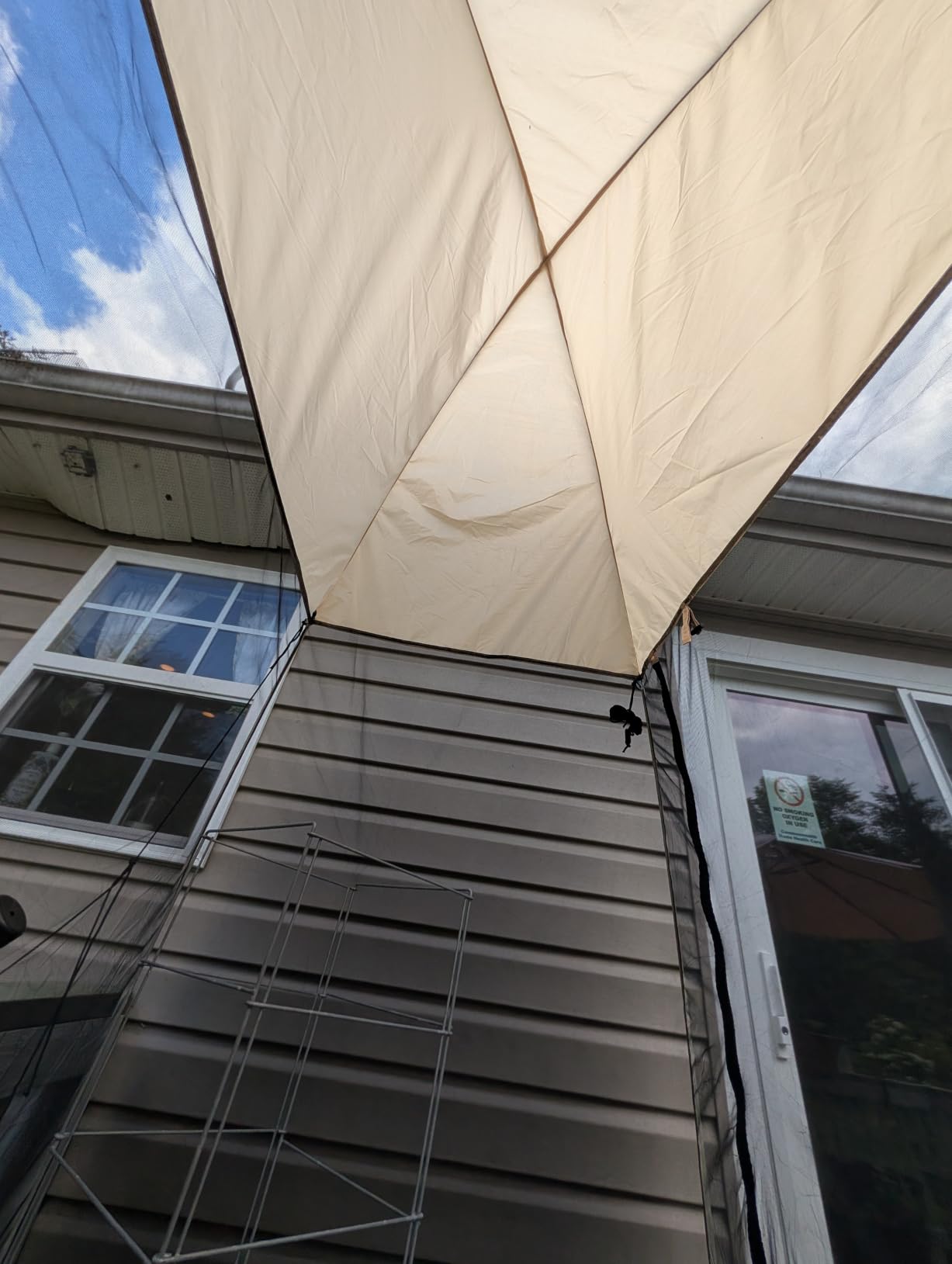 Alvantor Pop Up Screen House Tent 10x10 FT, Snap-fit Black Mesh Screen Gazebo with Peaked Roof, Portable Screen Room Canopy Shelter with Sandbags for Camping, Backyard, Picnic customer photo 1