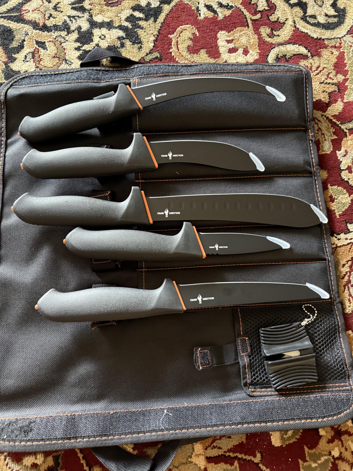 Golden Bird Butcher Knife Set - Non-slip Skinning Knife Set with Roll Bag | Professional Game Processing Knives Sets - Butcher & Skinning Boning Knives with German Stainless Steel, Gift for Men customer photo 1
