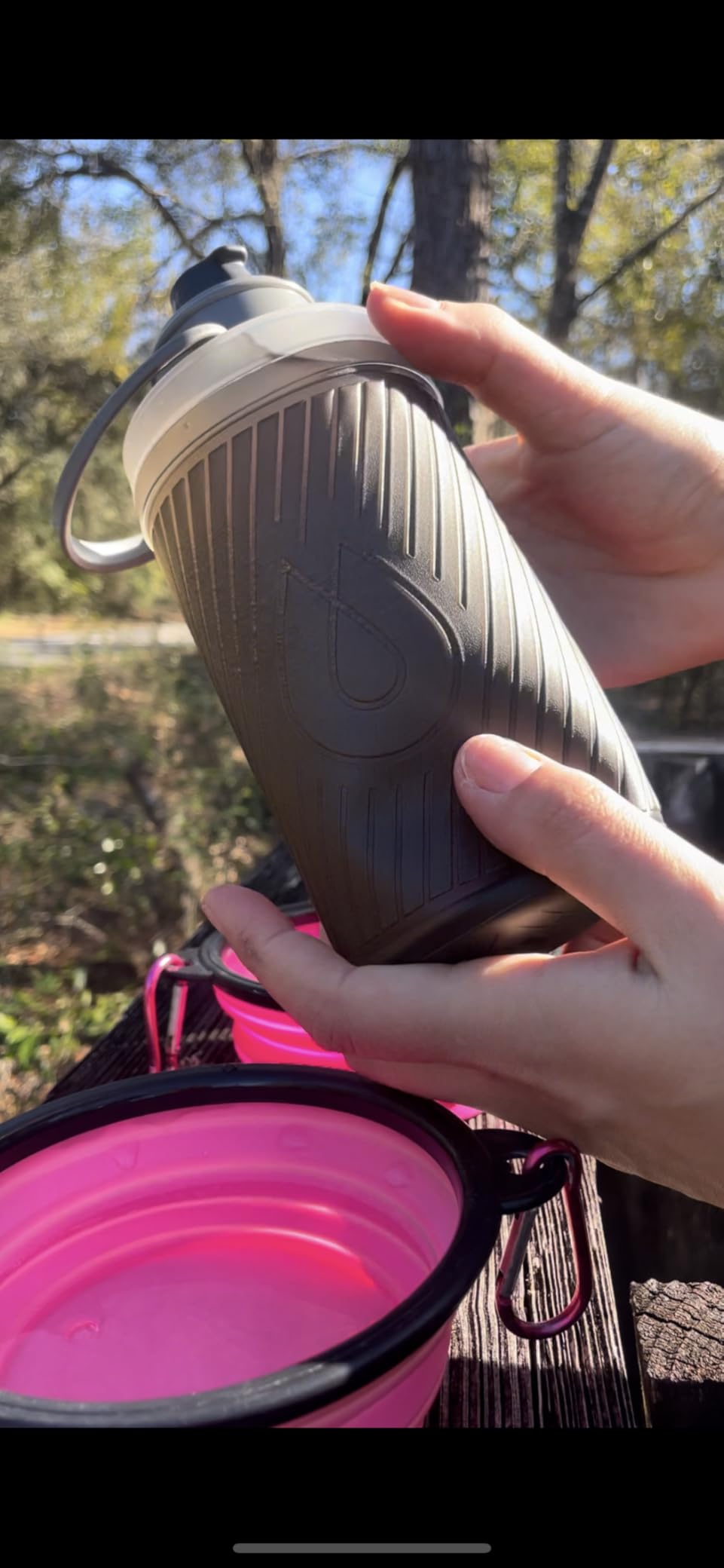 HydraPak Flux - Collapsible Backpacking Water Bottle (750ml, 1L, 1.5L) - BPA Free, Ultra Light, Spill-Proof Twist Cap customer photo 2