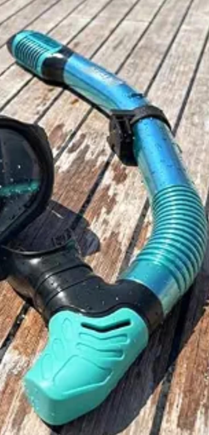 Aegend Diving Dry Snorkel for Adult with Purge Valve for Snorkeling - Foldable Easy Comfortable Snorkeling Gear with Top Dry Valve for Freediving, Swimming and Diving, Vacation Essentials customer photo 1