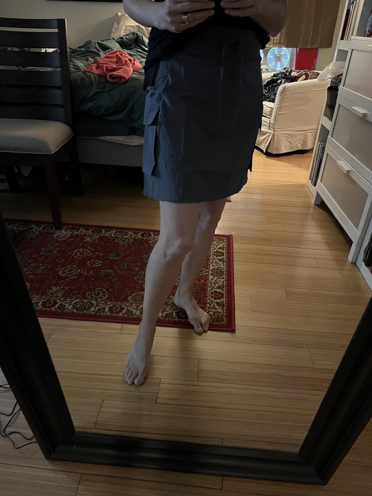 18'' Women's Hiking Cargo Skorts with 6 Pockets Knee Length Skirts customer photo 1