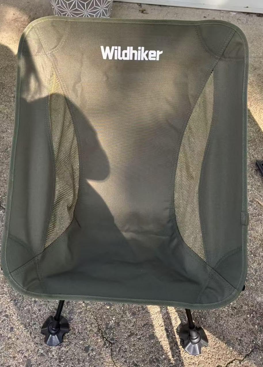 Wildhiker Ultralight Backpacking Chair - Compact Camping Chairs for Adults with Pouch, Weighs 2.8 lbs with Anti-Sinking Large Feet for Beach, Hiking, Motorcycle, Travel, Festival - Indigo Blue customer photo 2