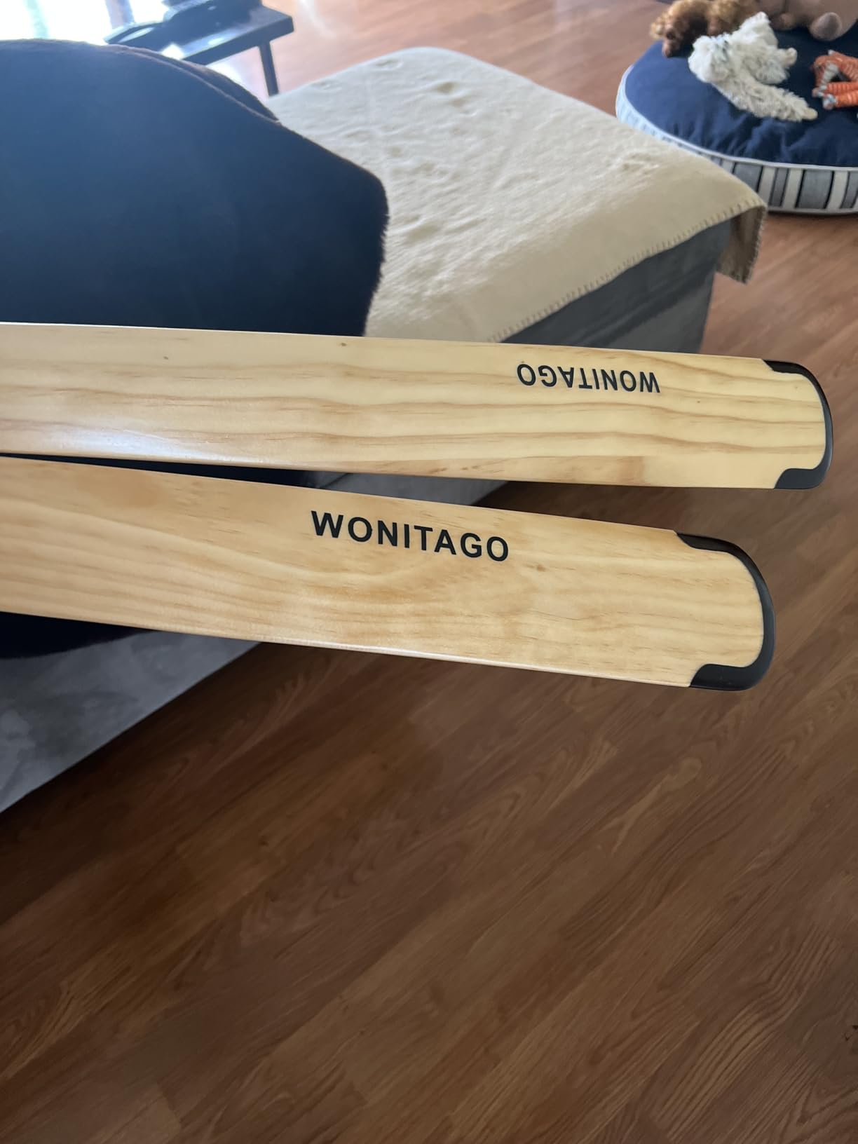 Wood (Pine) Greenland Paddle, Wooden Greenland Kayak Paddle | Anti-Collision Edge Design, 2-Piece with Paddle Bag, 86