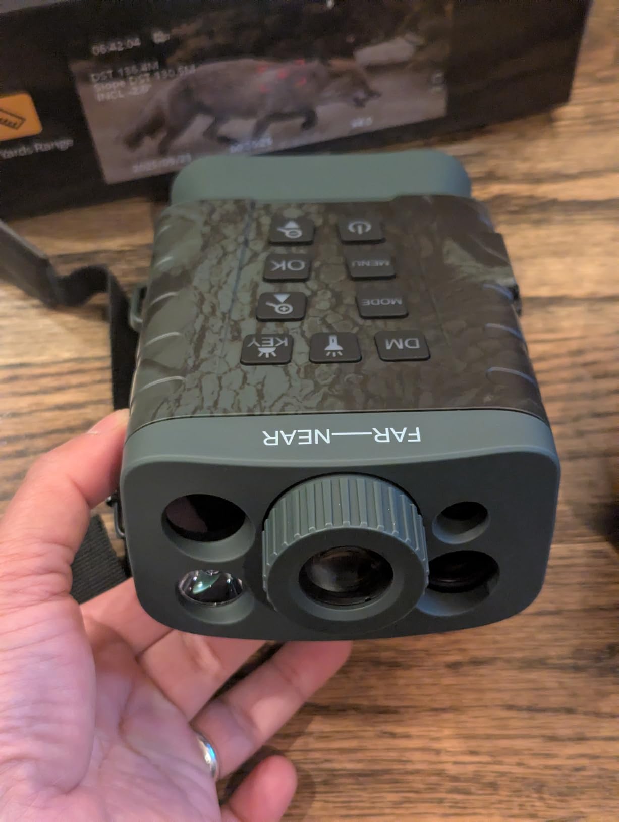 Night Vision Goggles with Rangefinder - 4K Video, WiFi App Connection, 18X Zoom, 5000mAh Battery, 32GB Card, 1200Yd Measurement, 1968Ft Night Vision Range, Wildlife Observation, Gift for Dad & Men customer photo 2