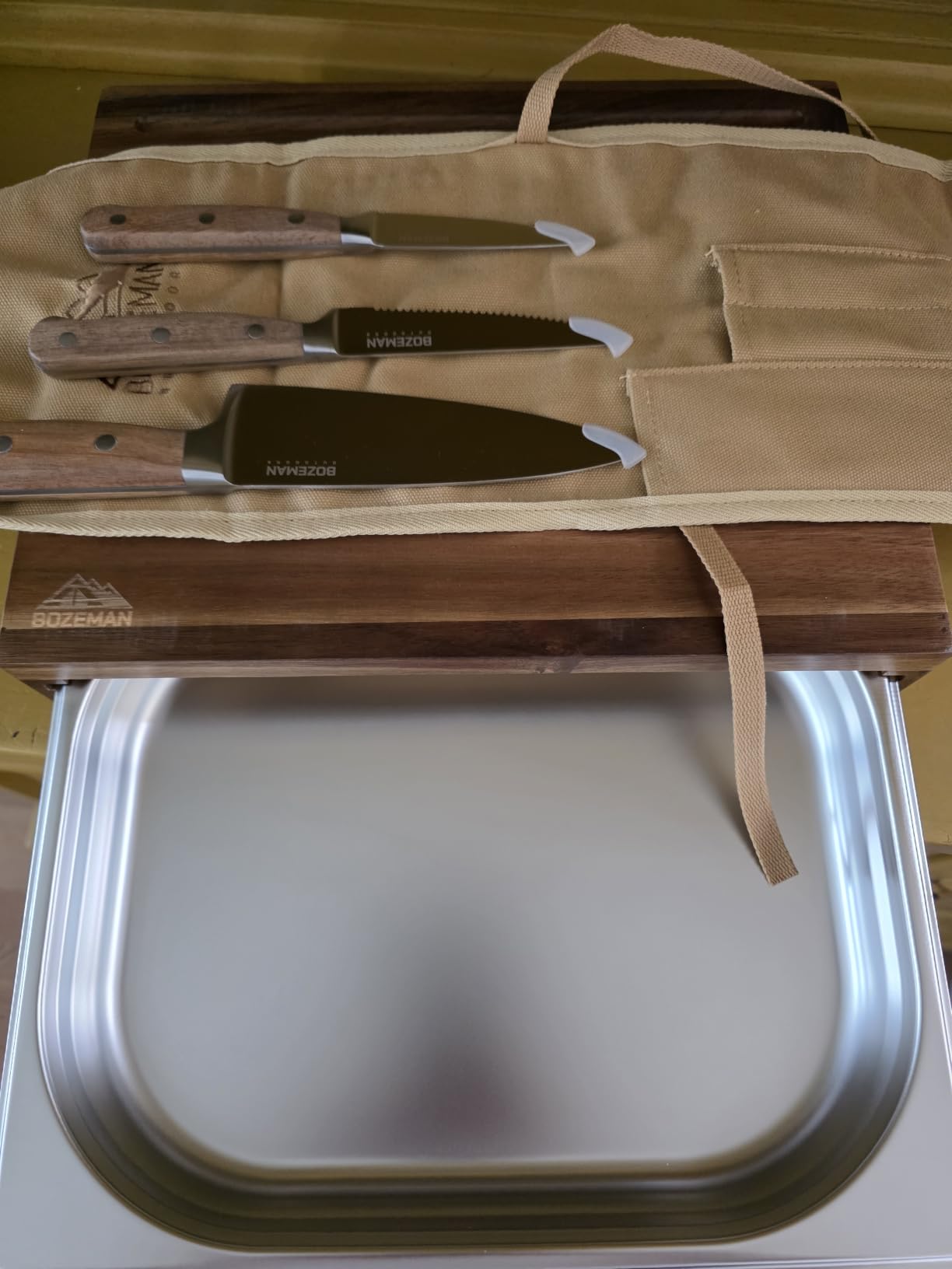 Camping Cutting Board Set - Camping Kitchen Essentials, Camp Knife Set - Travel Cutting Board and Knife Set for RV, Hiking, & Fishing customer photo 2