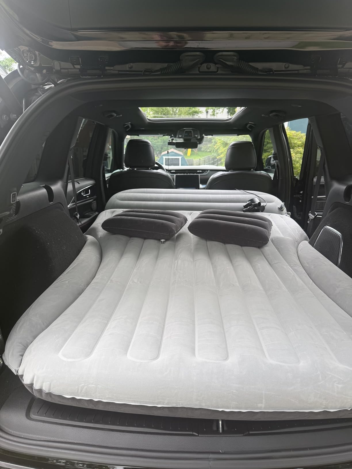 Ciremiv SUV Air Mattress with Pump, Double Side Flocked Car Bed | Complete Sleeping Kit Accessories, Ideal for Auto Camping, Outdoor Tent Use and Long-Distance Road Trips (Light Grey) customer photo 2