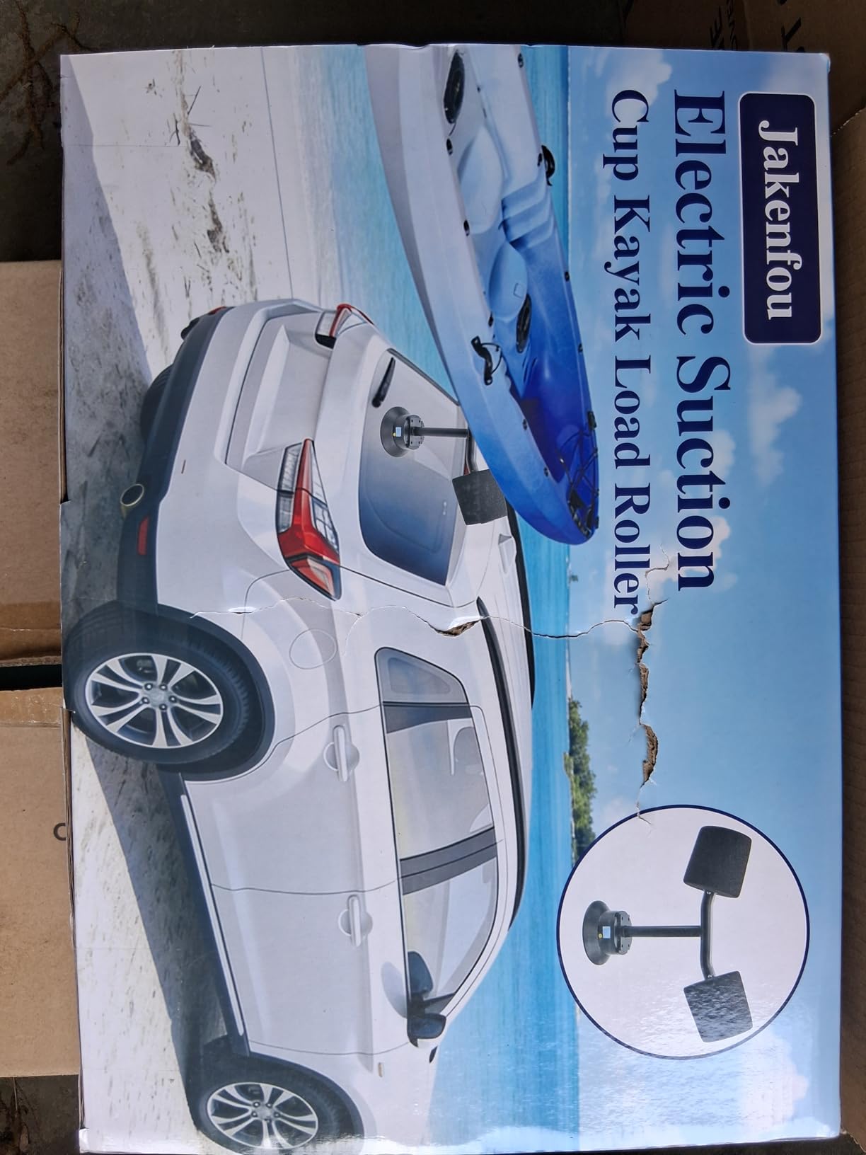 Kayak Roller Loader Electric Suction Cup, Heavy Duty Kayak Load Assist | Easy Install, Kayak Accessories for Sedans, SUVs and Trucks, Kayak Roller Suction Cup with Smart Auto Pressure Boost, 330 LBS customer photo 1