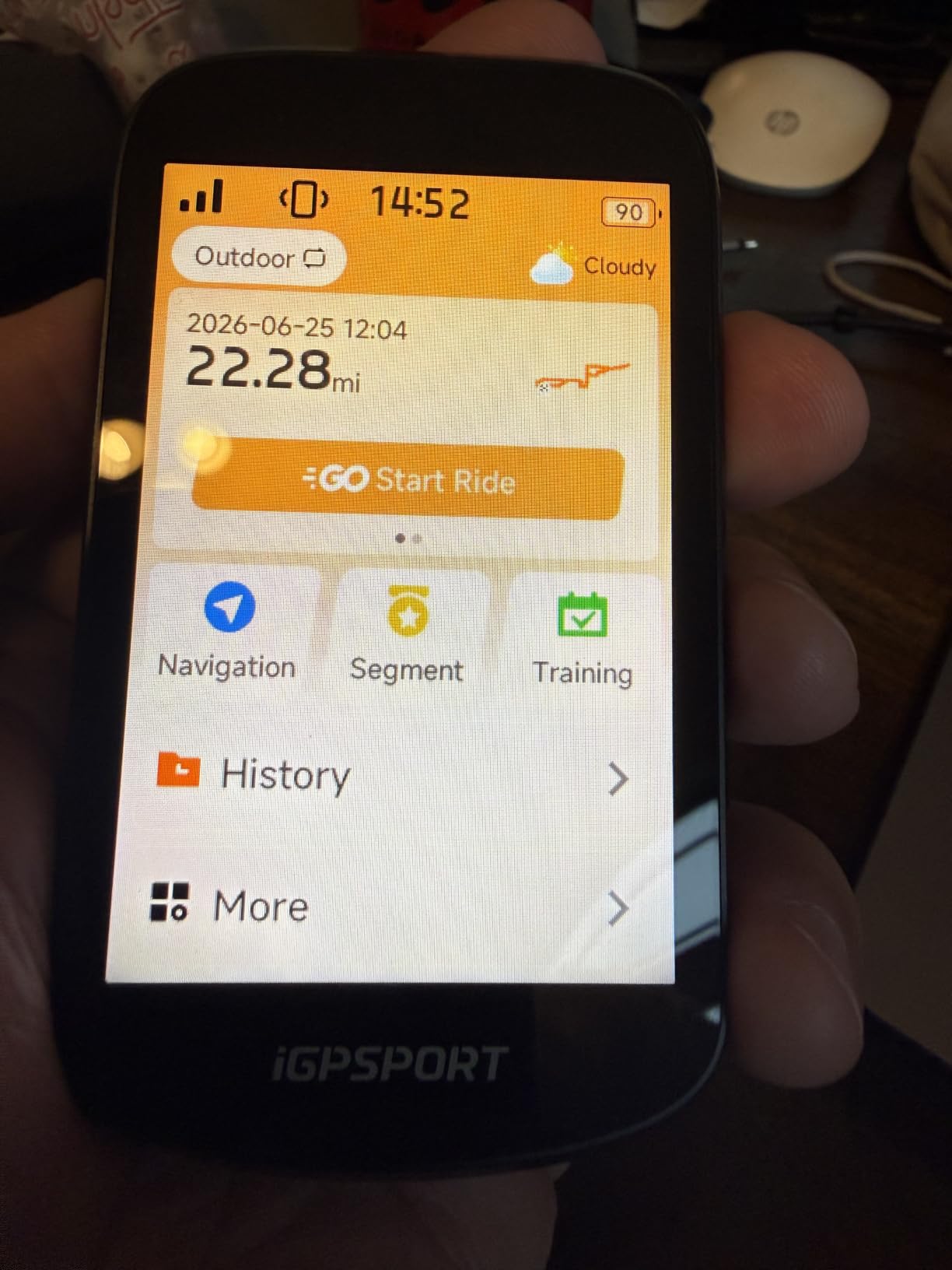 iGPSPORT BSC500 GPS Bike Computer, 3.3'' Touchscreen MAP & Voice Navigation Ebike Mode Climb Training Function customer photo 1