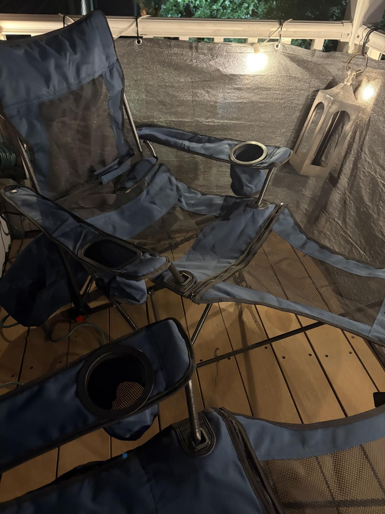 Portable Reclining Camping/Lounge Chair for Outdoor (1, Black) | Soft Cushion, 4-Position Backrest, Removable Footrest, Cup Holder & Versatile Carry Bag customer photo 1