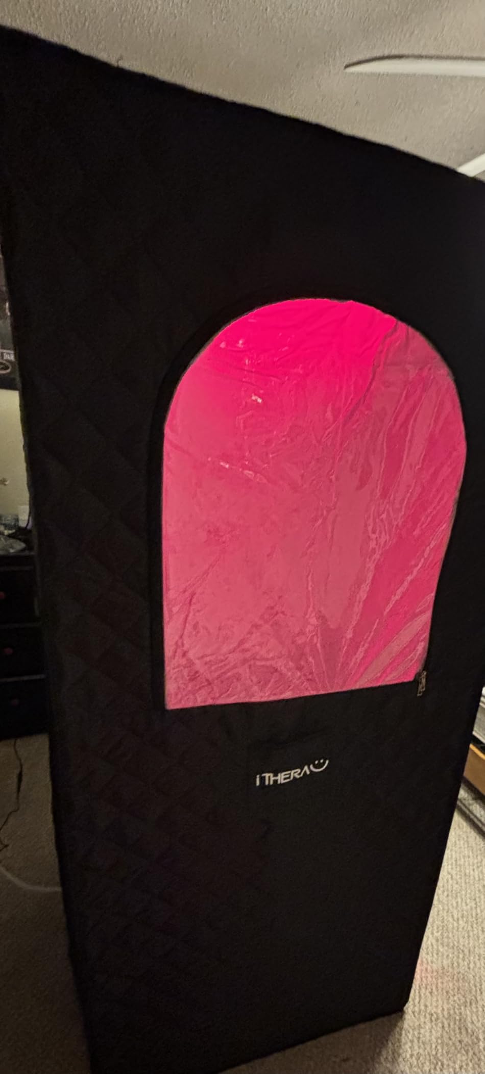 I-THERA-U 2 Person Sauna Portable Infrared Sauna Box, Upgraded Home Sauna Tent with 160 LEDs Dual 660nm & 850nm Red Light, 2 Steamers, 5-Layer Waterproof, 99-Min Timer & Remote for Relaxation customer photo 2