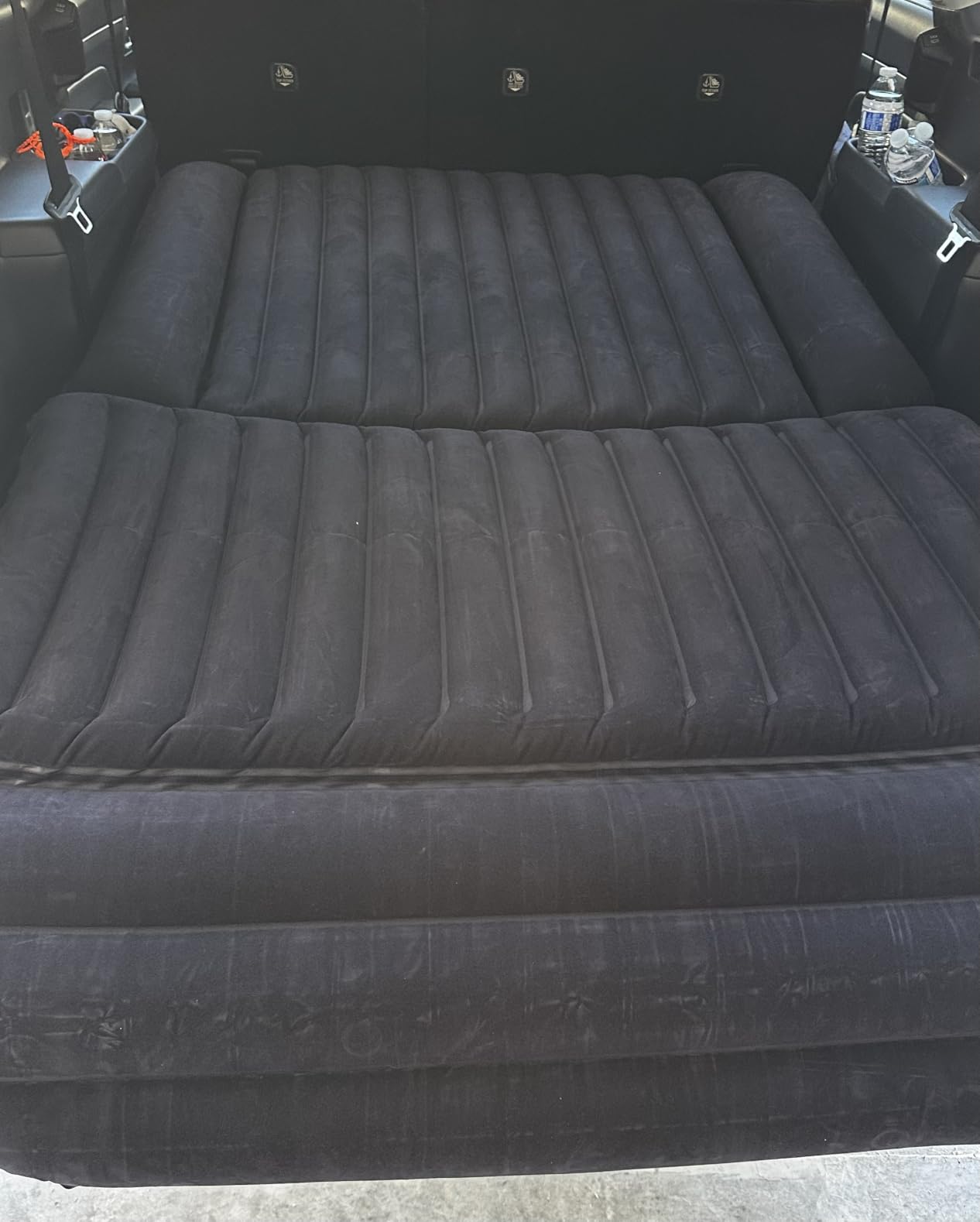 SUV Air Mattress, Inflatable Car Bed with Thickened Flocked Surface, Adjustable Side Bolsters, Upgraded 3-Valve Design, Foldable Camping Mattress with Electric Pump for SUV, Jeep, Truck customer photo 1