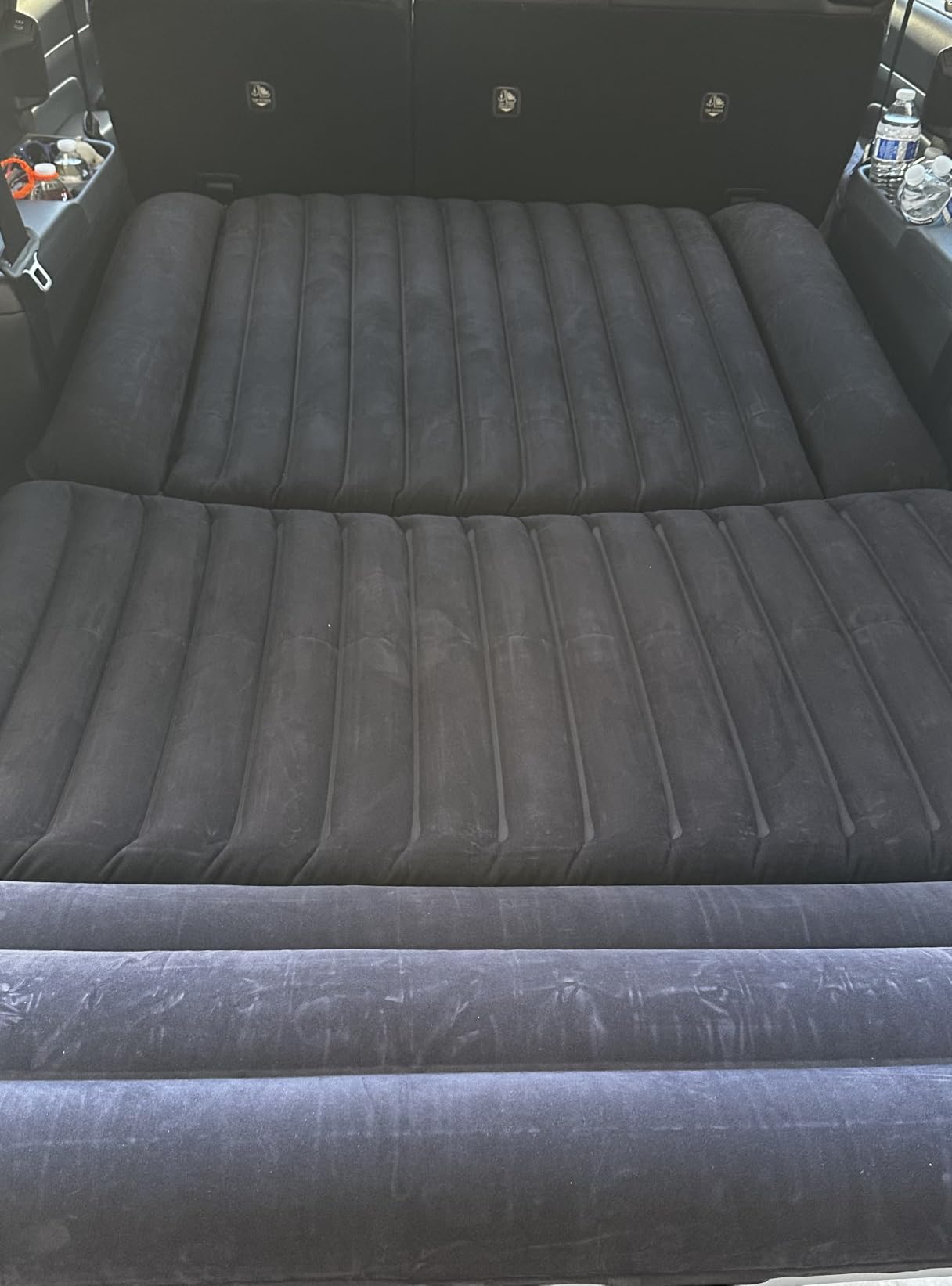 SUV Air Mattress, Inflatable Car Bed with Thickened Flocked Surface, Adjustable Side Bolsters, Upgraded 3-Valve Design, Foldable Camping Mattress with Electric Pump for SUV, Jeep, Truck customer photo 2