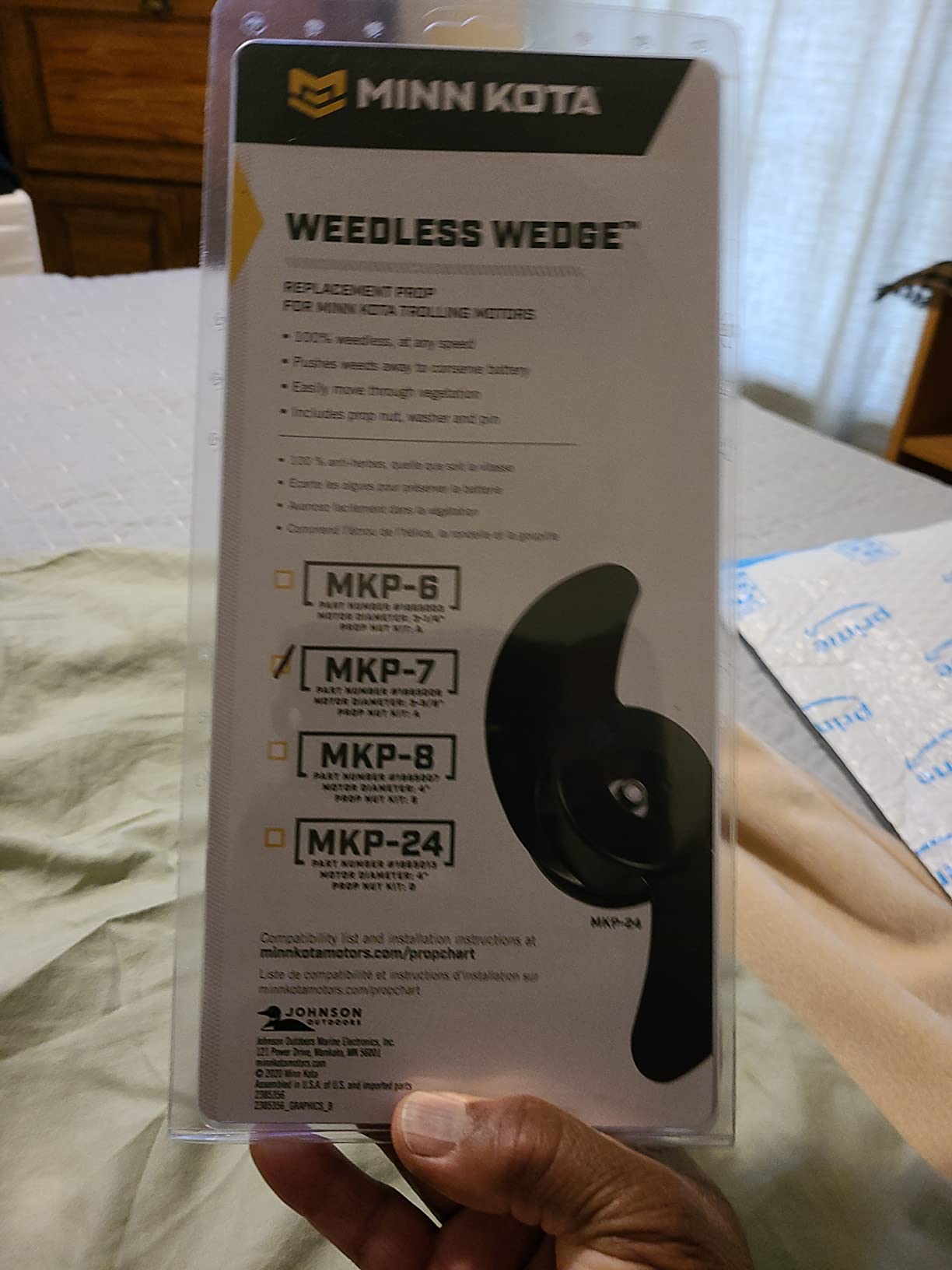 Minn Kota MKP-7 Weedless Wedge Prop for Trolling Motors customer photo 1