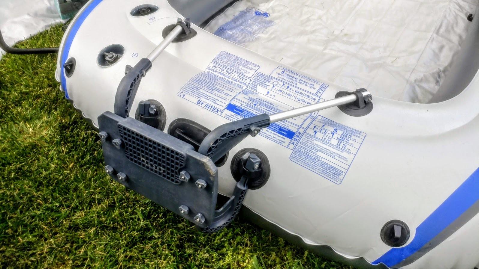 INTEX 68624EP Motor Mount Kit: Easy to Attach - Heavy-duty Composite Mount - Marine Plywood - Aluminum Support Arms - Fits up to 3.0 HP Motors customer photo 1