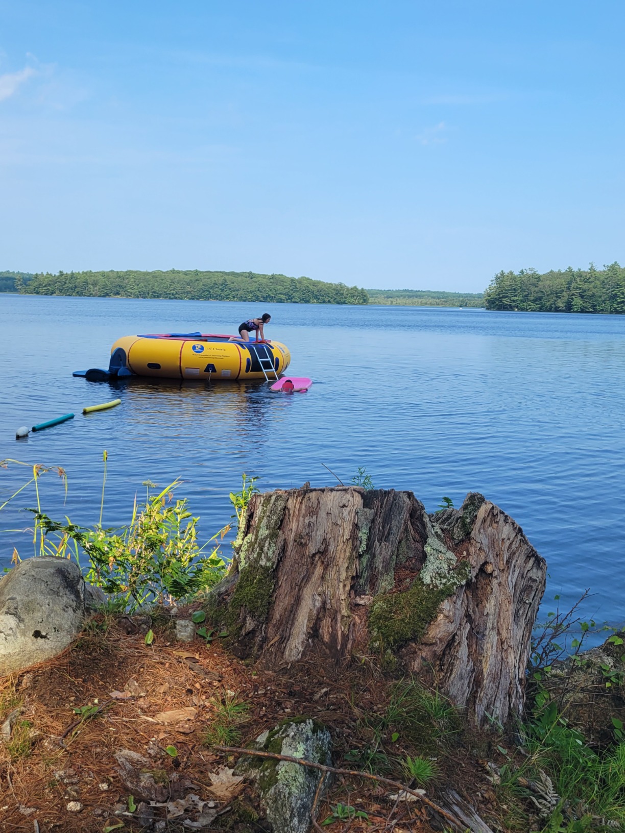 Island Hopper 15' Classic Water Trampoline Yellow for Lake - Commercial-Grade Steel Frame and Springs customer photo 1