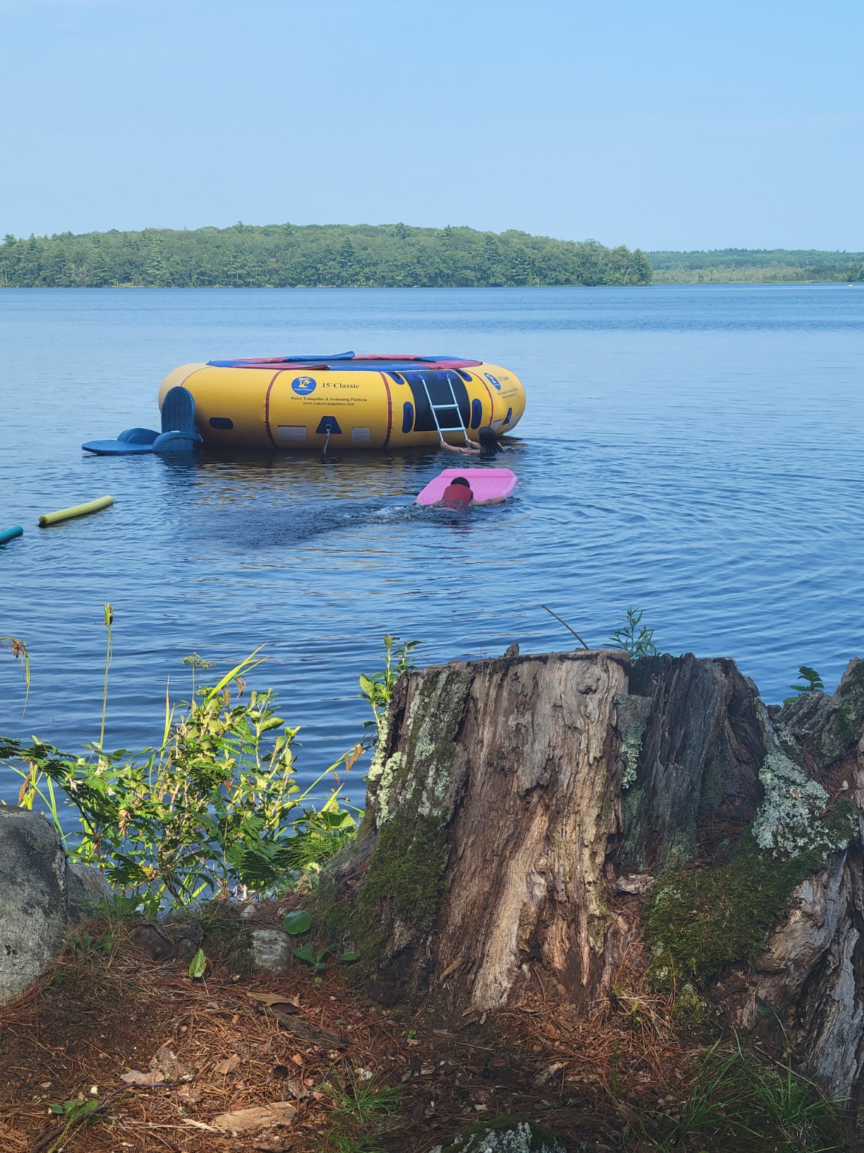 Island Hopper 15' Classic Water Trampoline Yellow for Lake - Commercial-Grade Steel Frame and Springs customer photo 2