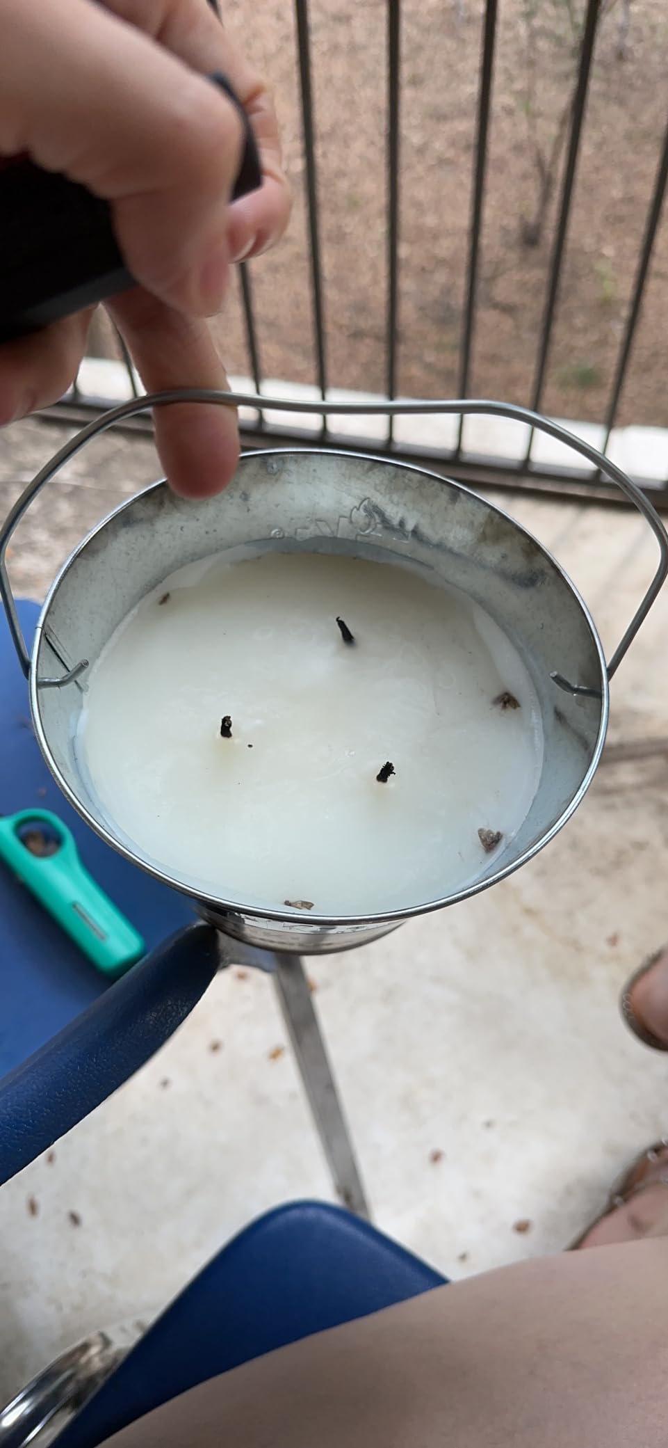 TIKI Citronella Candle Bucket for Outdoors, Triple-Wick Galvanized Metal | Citronella formula helps repel mosquitoes customer photo 1