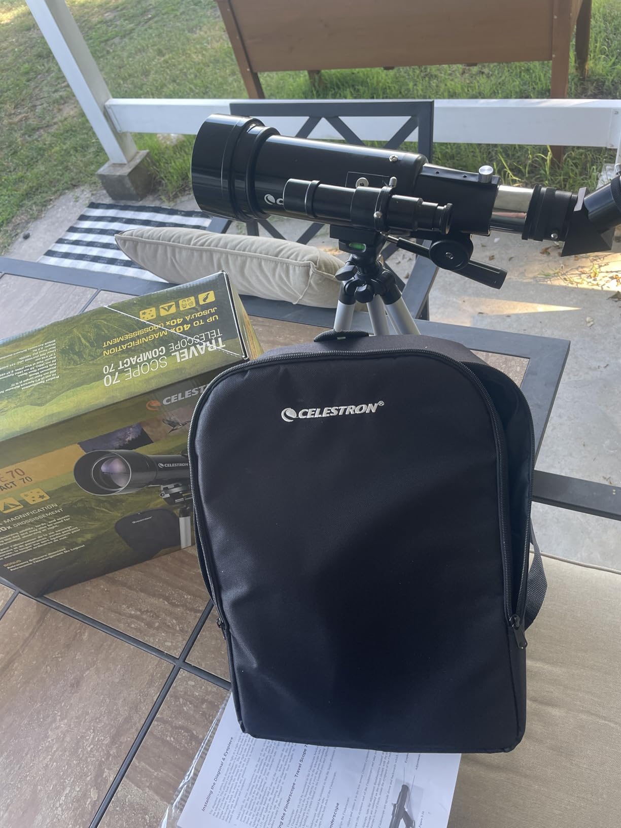 Celestron Travel Scope 70mm Beginner Portable Telescope with Backpack - 70mm Refractor Telescope Kit, Bright Lunar & Planetary Views, Day & Night Use customer photo 1