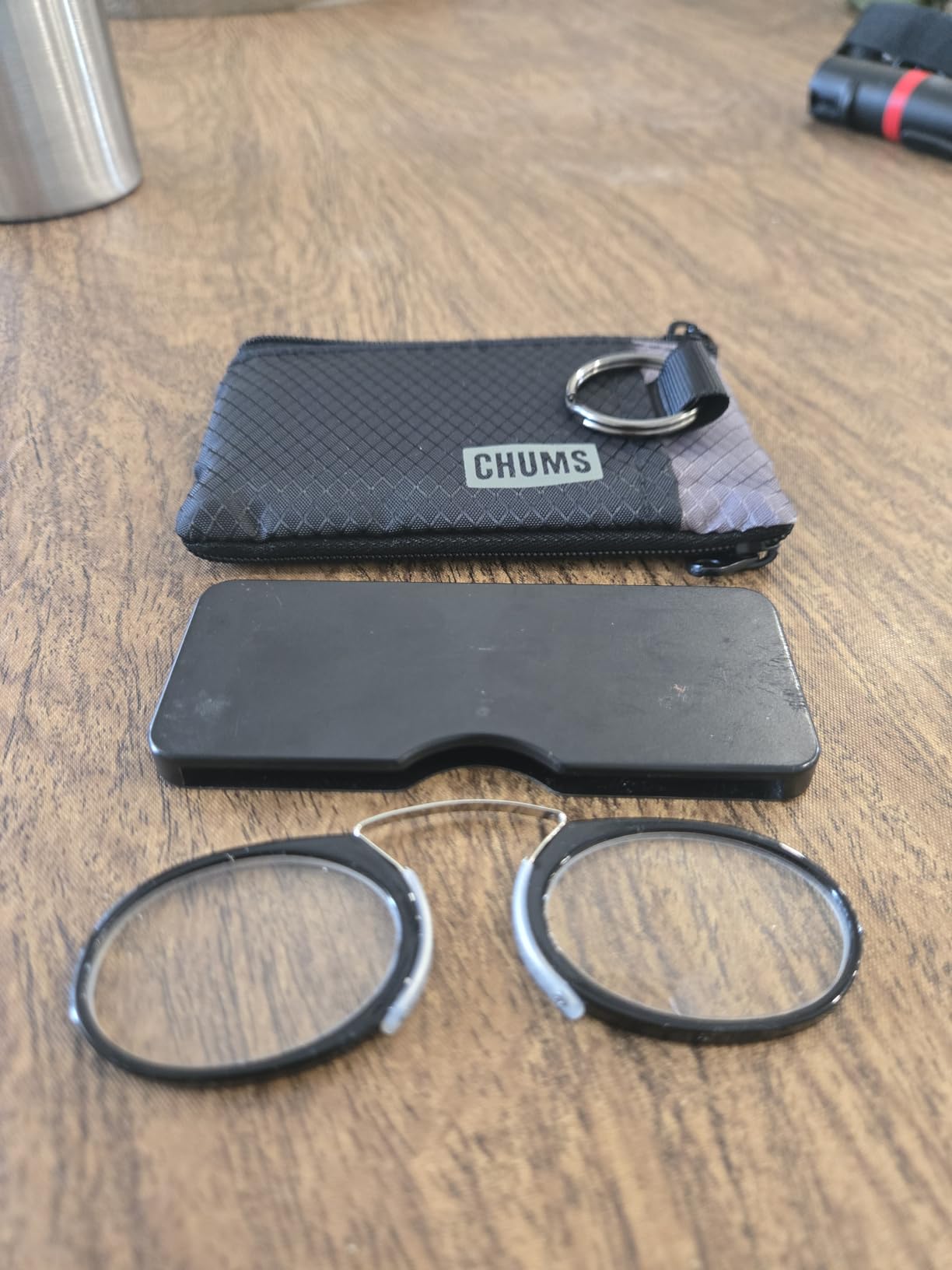 Chums Surfshorts Wallet - Solid Colors Collection, Lightweight Slim Wallet with RFID Blocking Card & Clear ID Window - Zippered Minimalist Wallet w/Key Ring customer photo 1