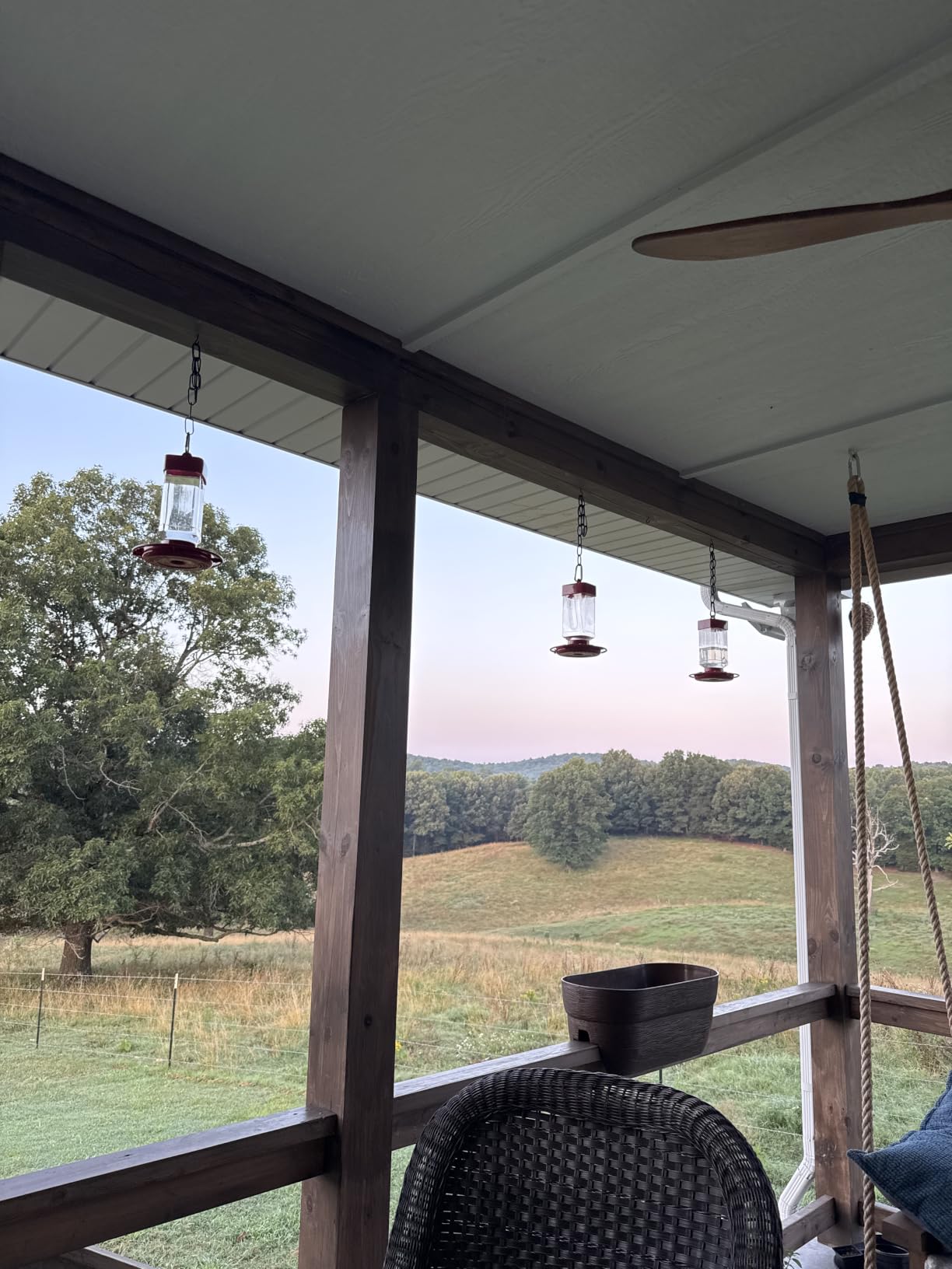 First Nature Hummingbird Feeder - 10 Feeding Ports - Red Base | Wide Mouth Prevents Messy Spills - Sealing Ring Prevents Bottom Leaks - Multi-Port Base Accommodates Flocks customer photo 2
