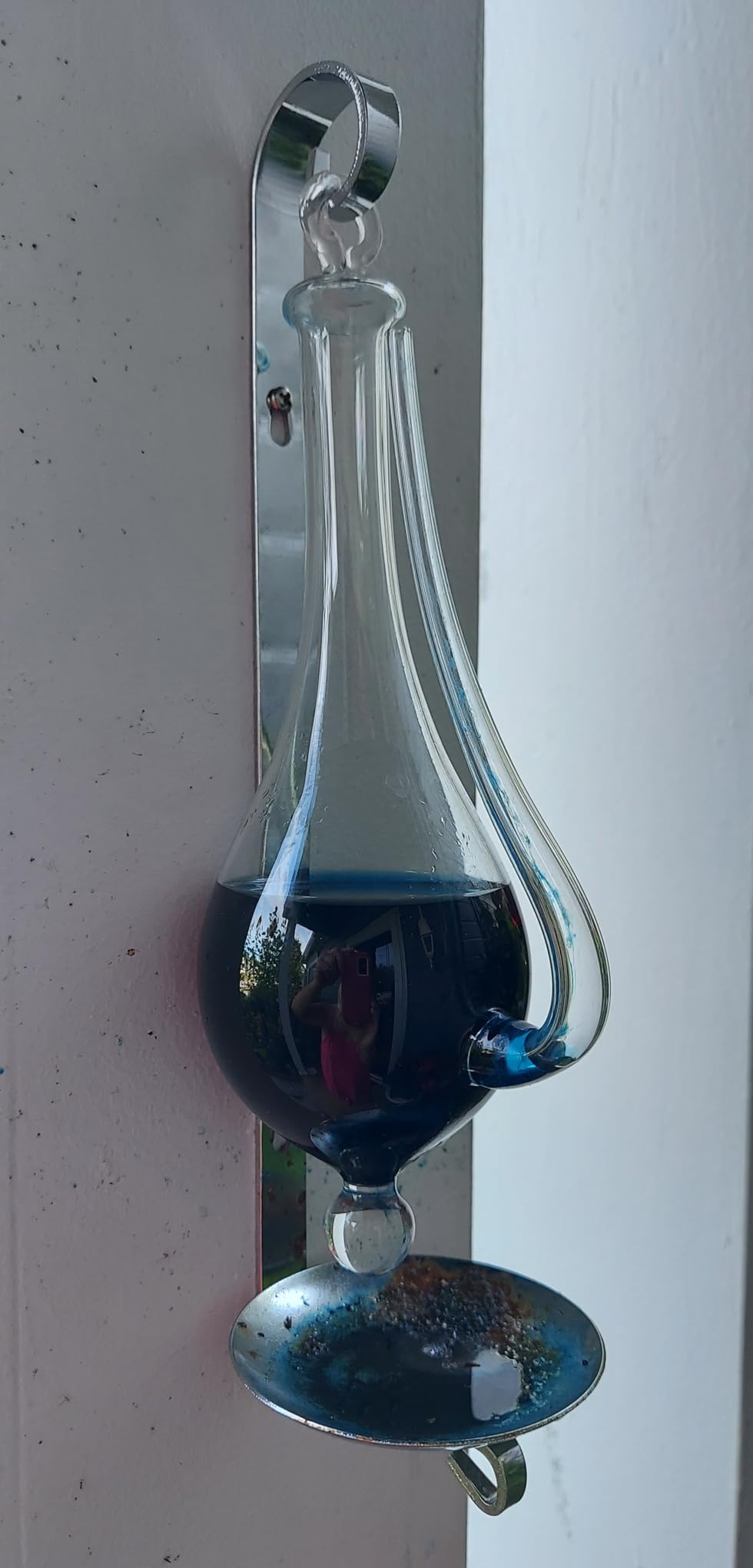 Ambient Weather B1025C Antique Storm Glass Wall Mount Liquid Barometer | With Drip Cup customer photo 2